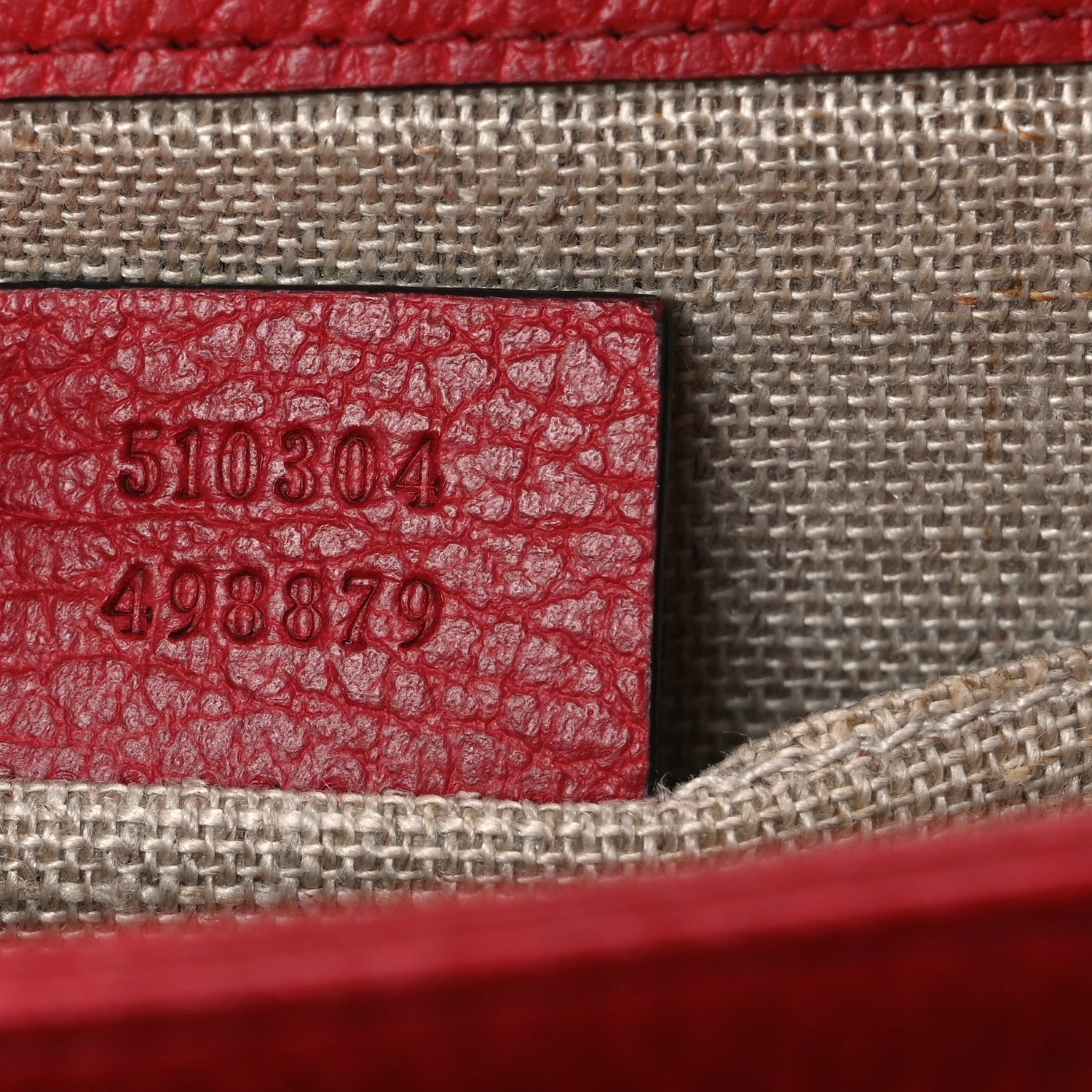 Dollar Calfskin Small Interlocking G Shoulder Bag Red
