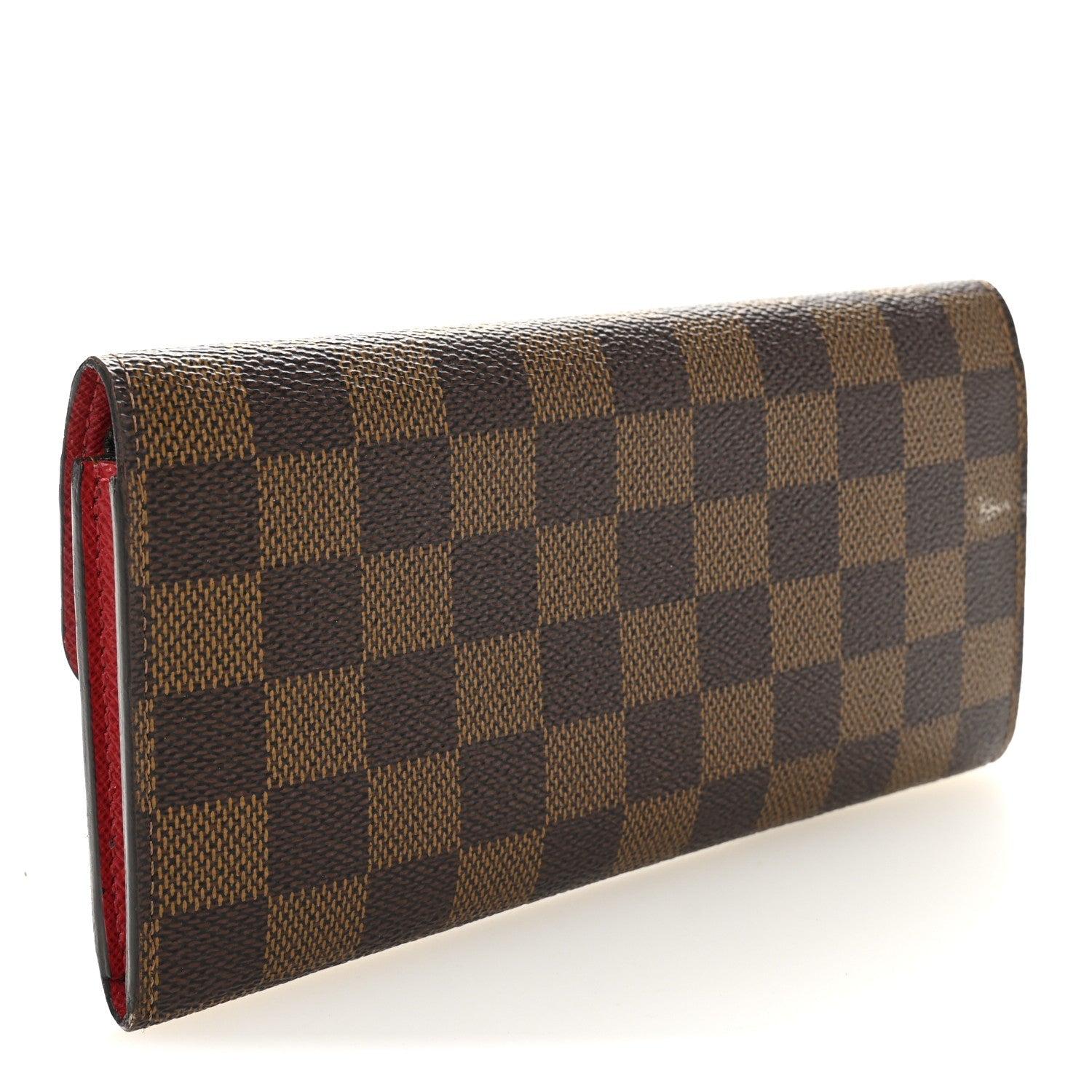 Damier Ebene Emilie Wallet Red