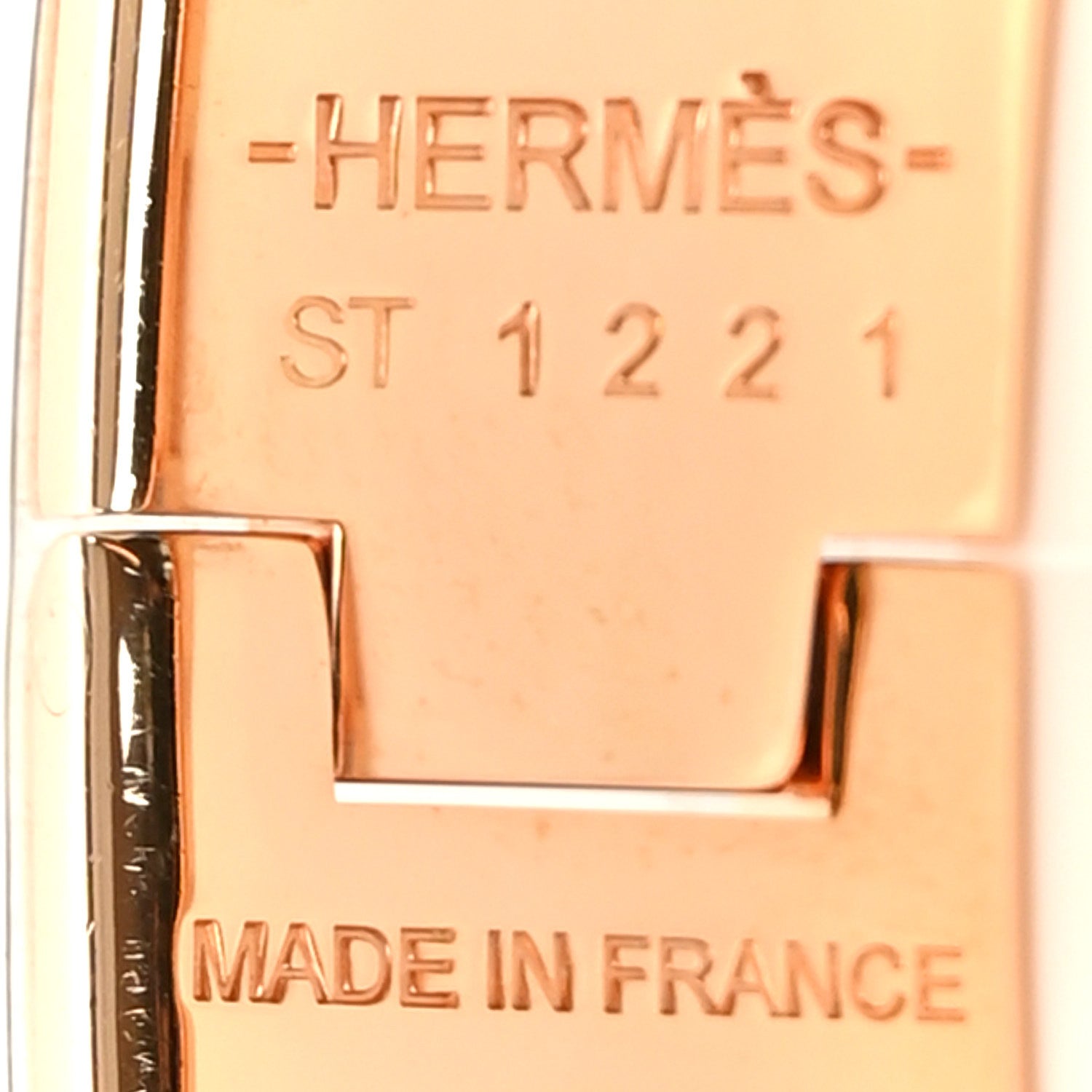 Enamel Printed H en Bias Narrow H Vibration Clic Cadenas Bracelet PM Pastel Acidule