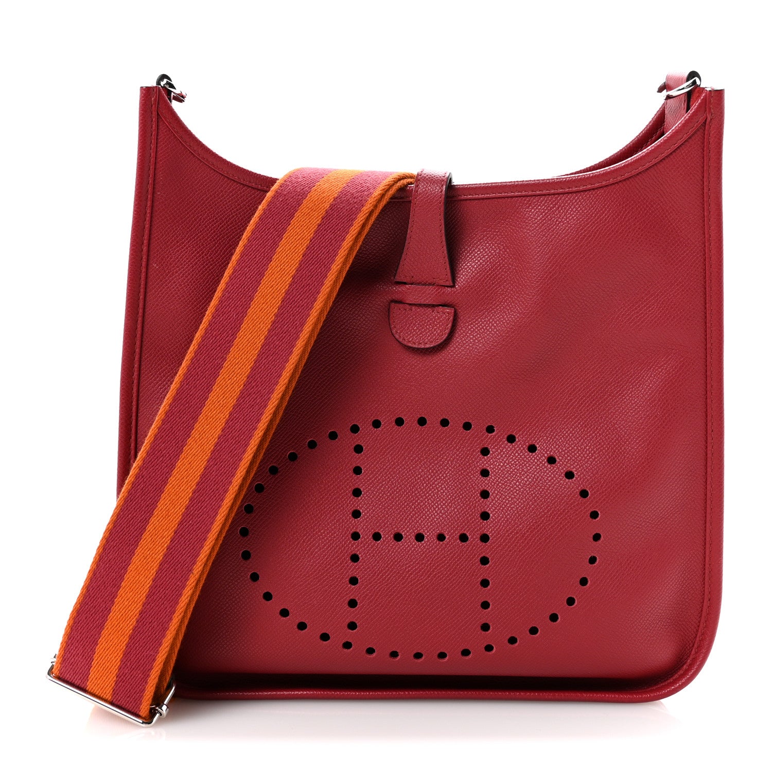 Taurillon Clemence Amazone Evelyne III PM Rouge Grenat Orange