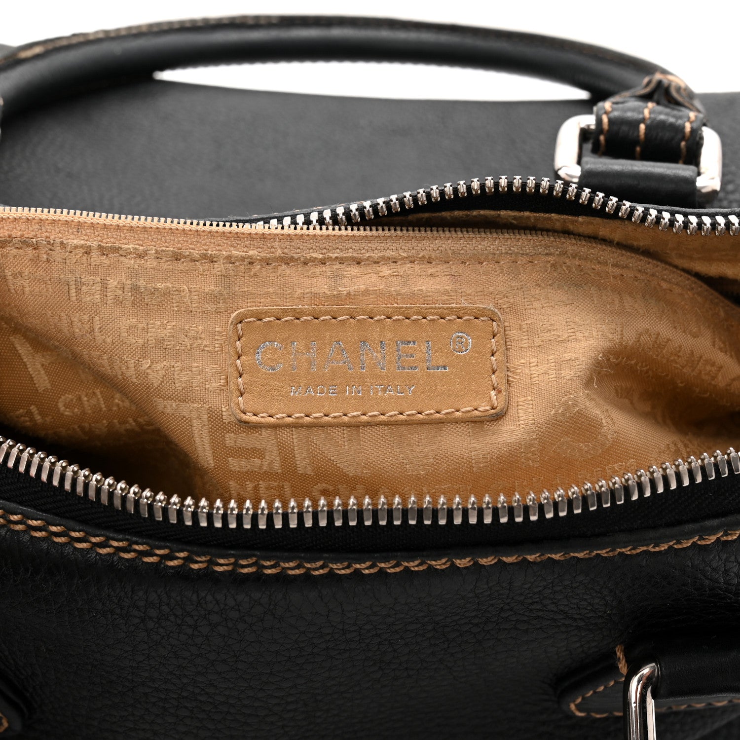 Calfskin Large Tassel Bowler Black