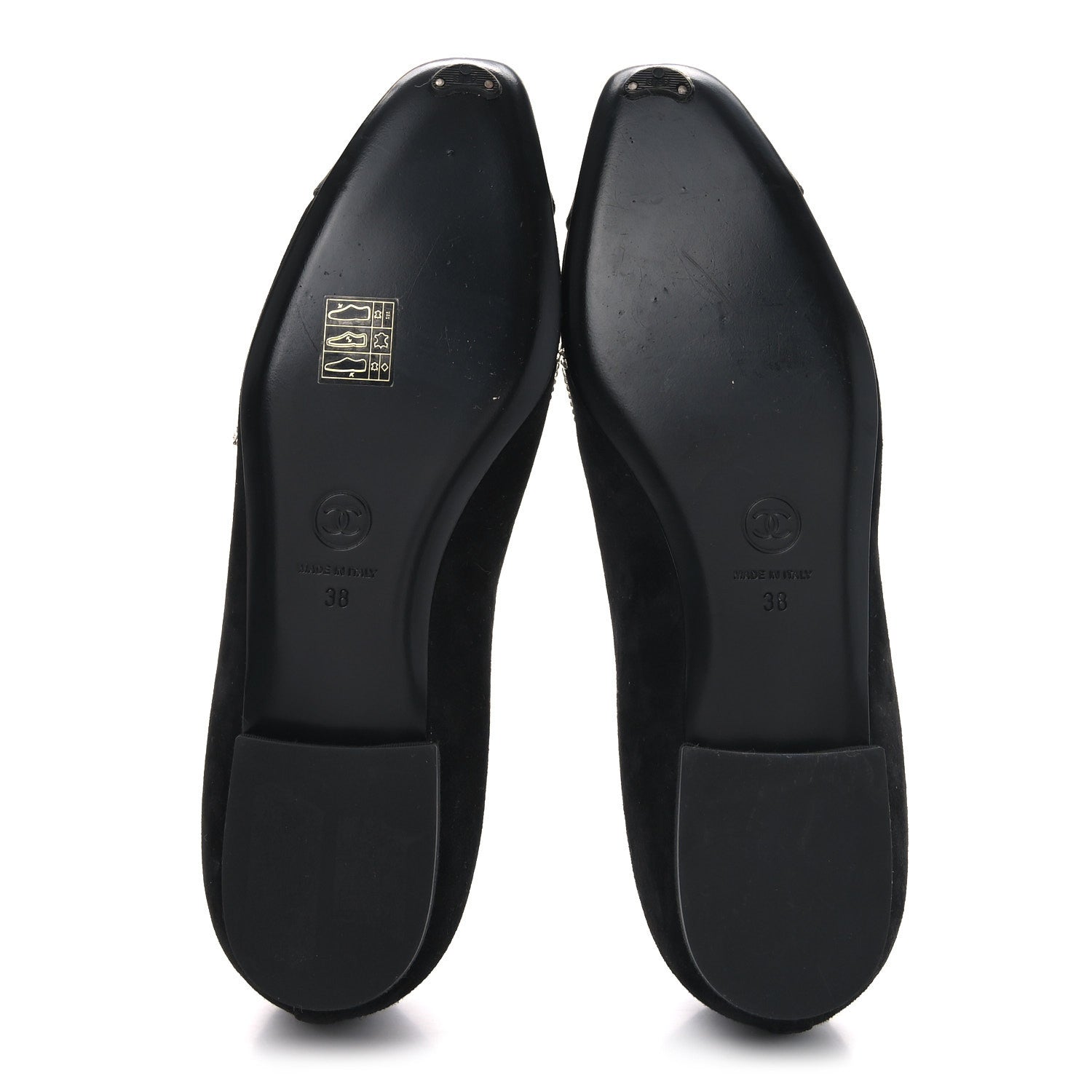 Suede Calfskin Grosgrain Crystal Star Mocassin Loafers 38 Black