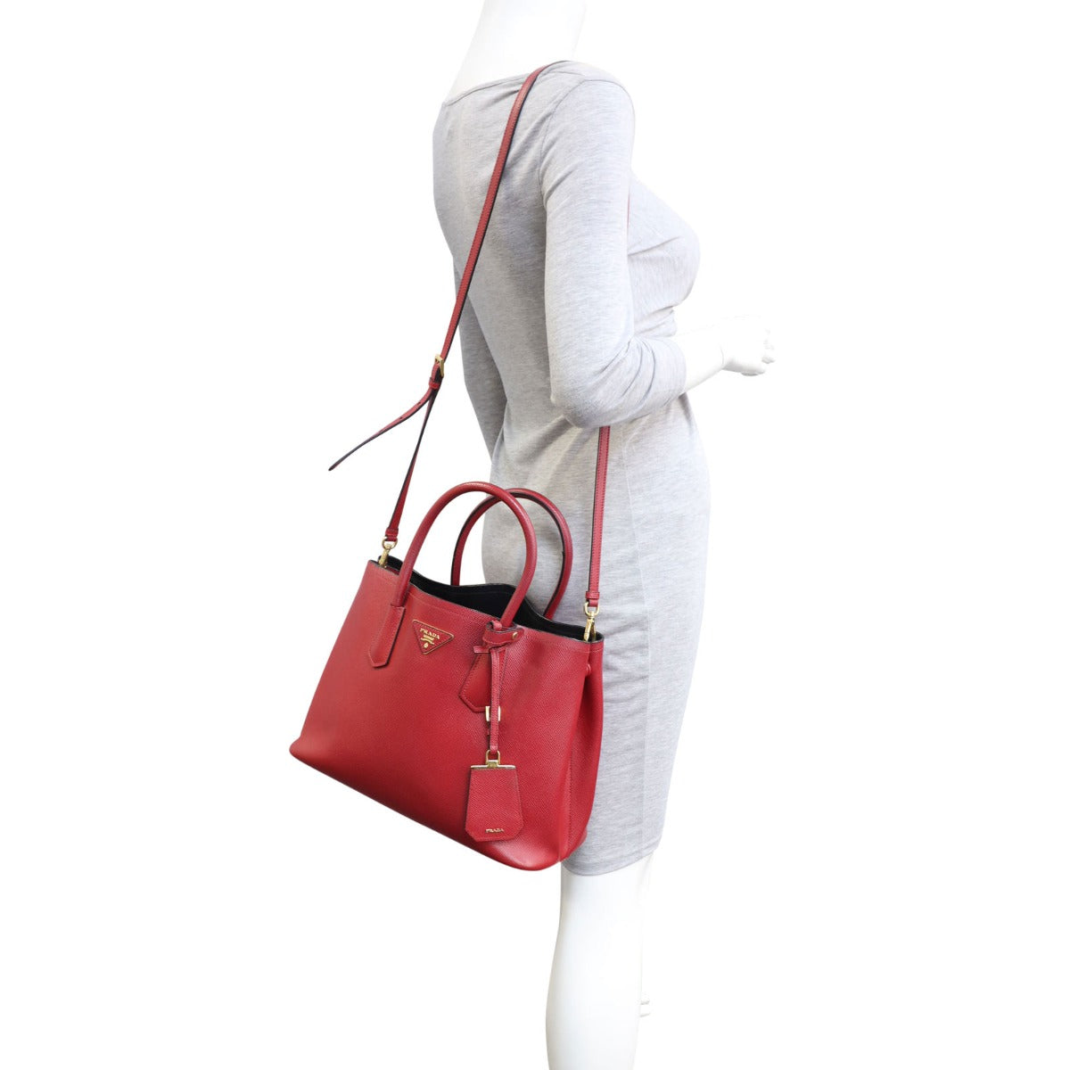 Prada Saffiano Cuir Double Bag Medium