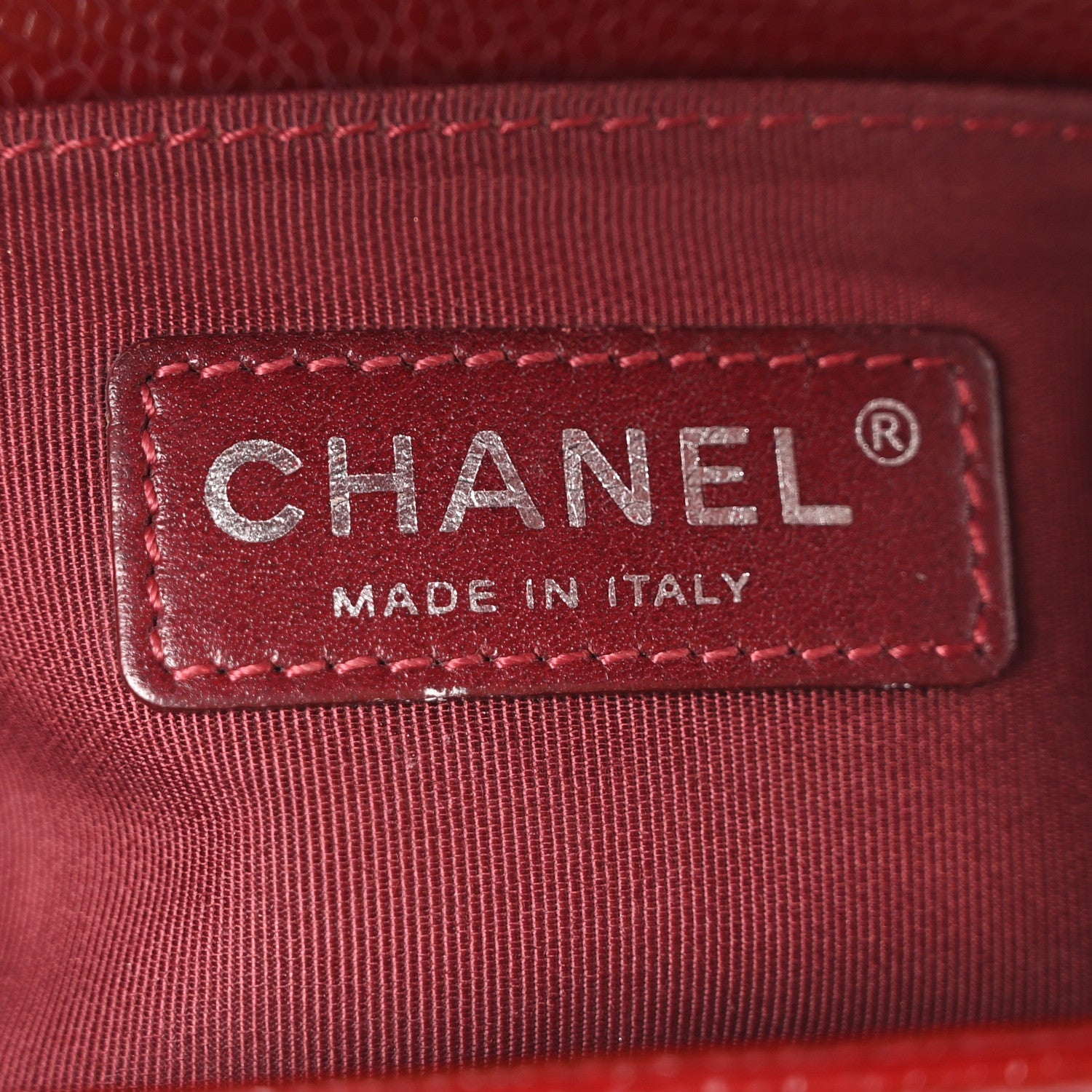 Caviar Quilted Small Boy Flap Dark Red