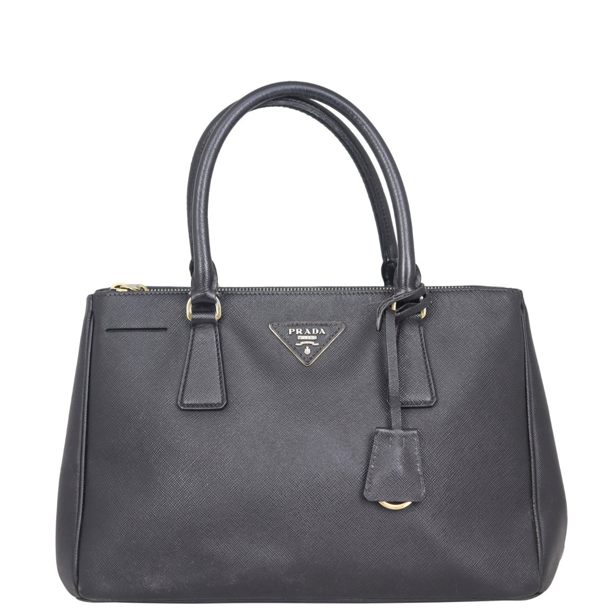 Prada Saffiano Lux Galleria Double Zip Tote Small
