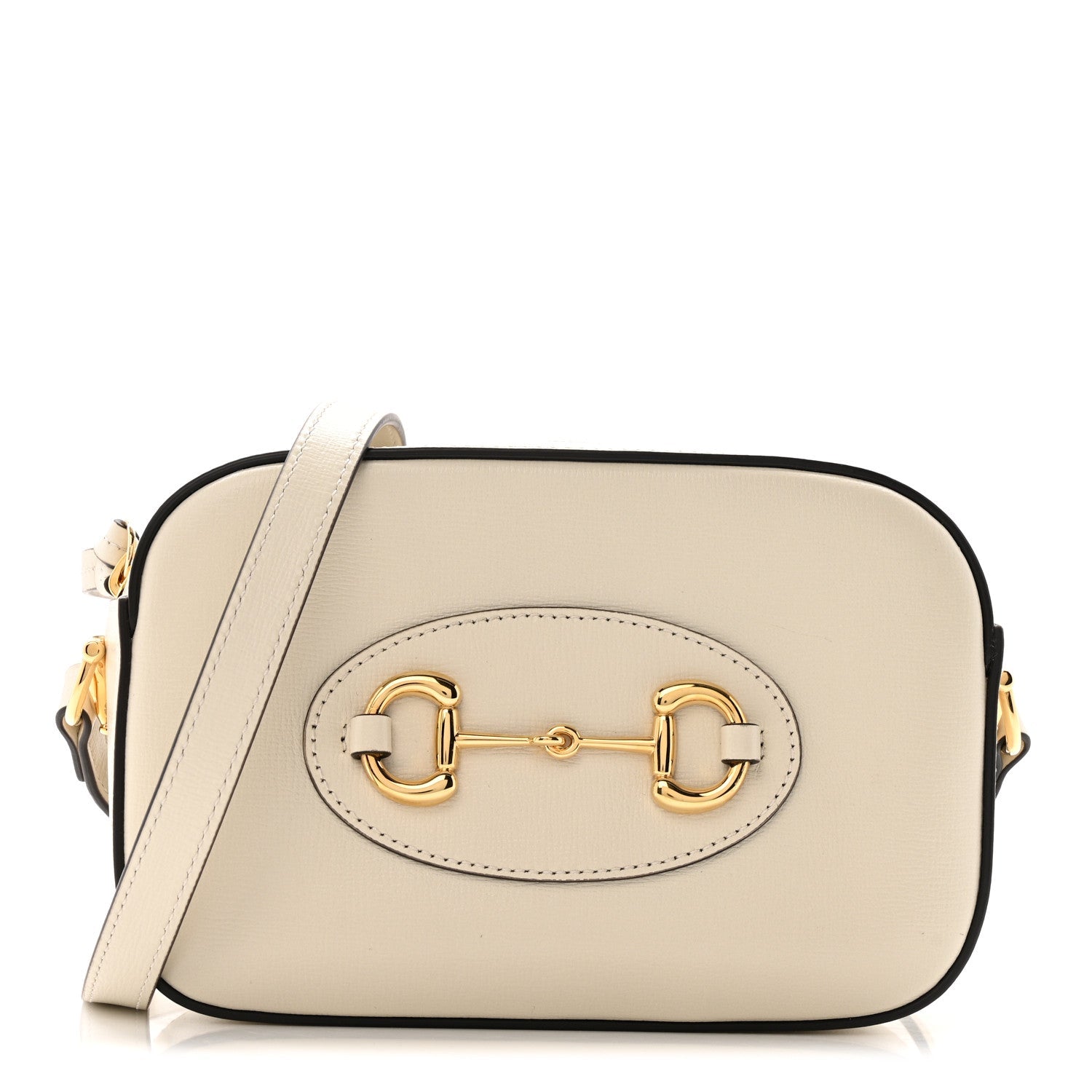 Azalea Calfskin Mini Horsebit 1955 Camera Shoulder Bag Mystic White
