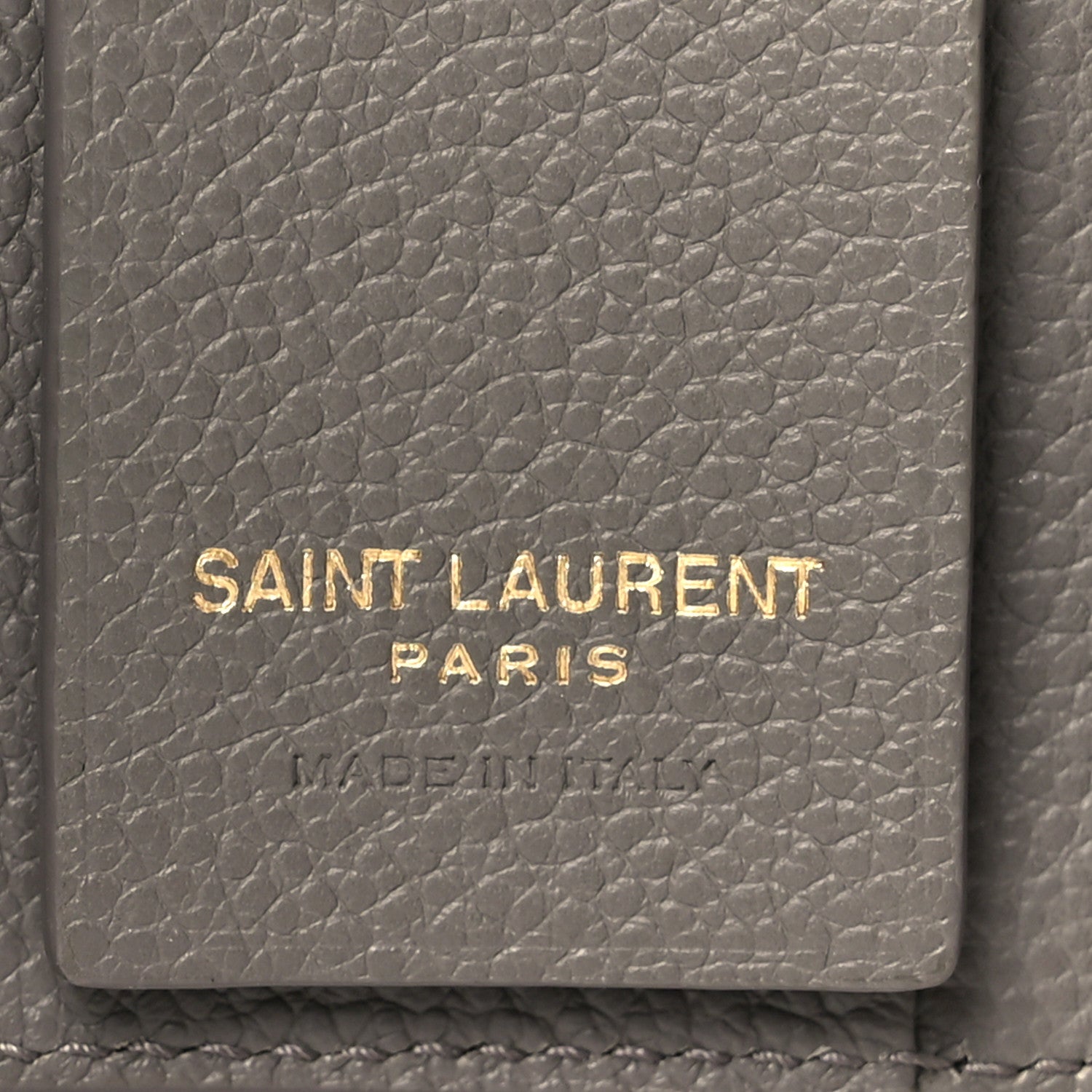 Grained Calfskin Monogram Key Case Grey