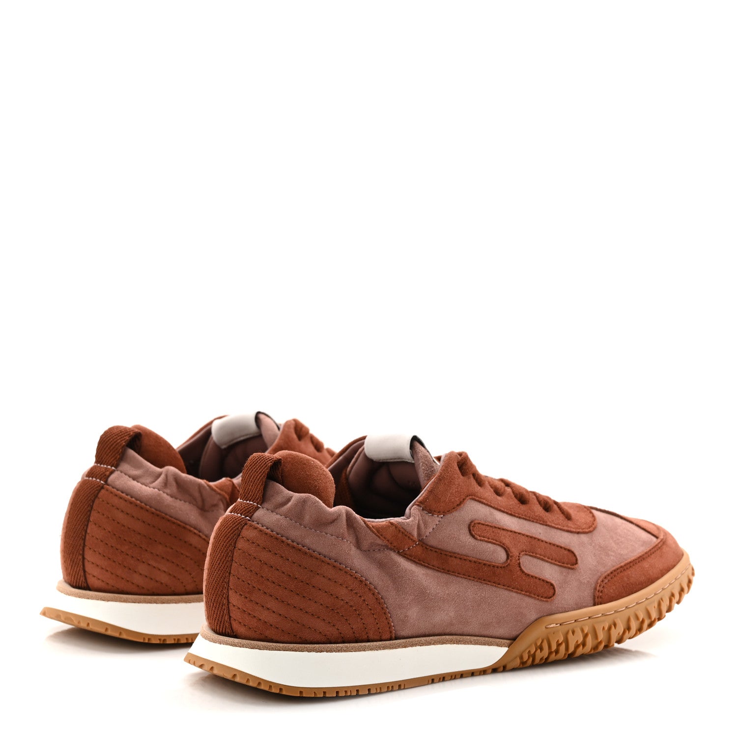 Suede Goatskin Jet Sneakers 36 Rose Antique Rouge Sepia