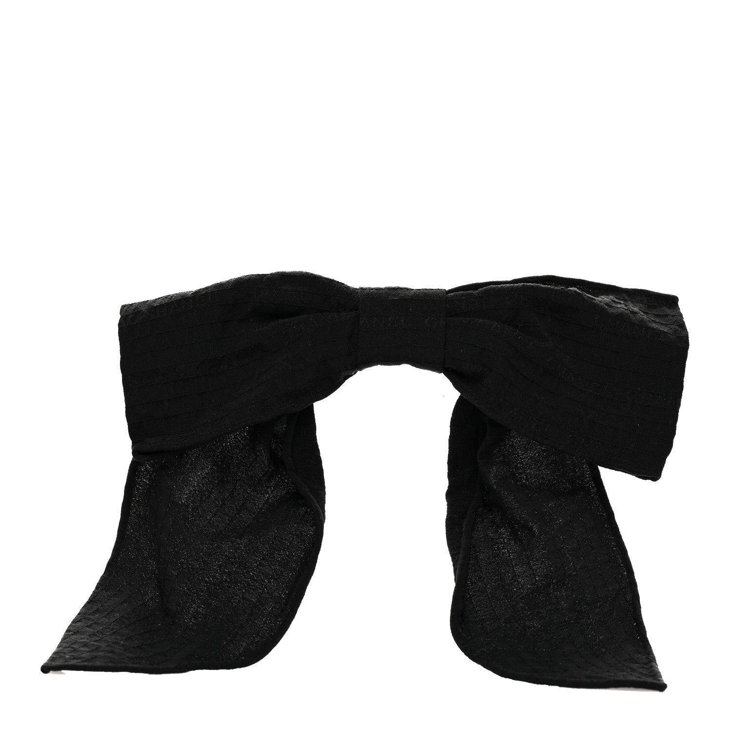 Silk Bow Hair Clip Black