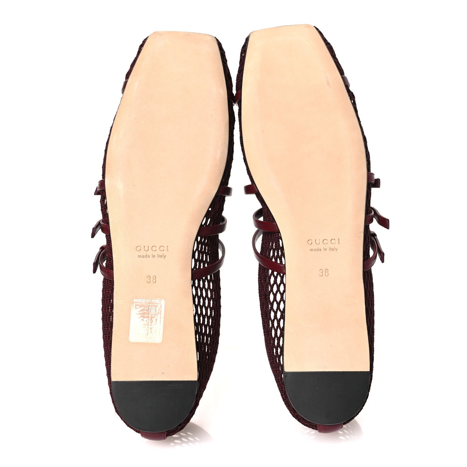 Video Net Nappa Horsebit Ballerina Flats 38 Rosso Ancora