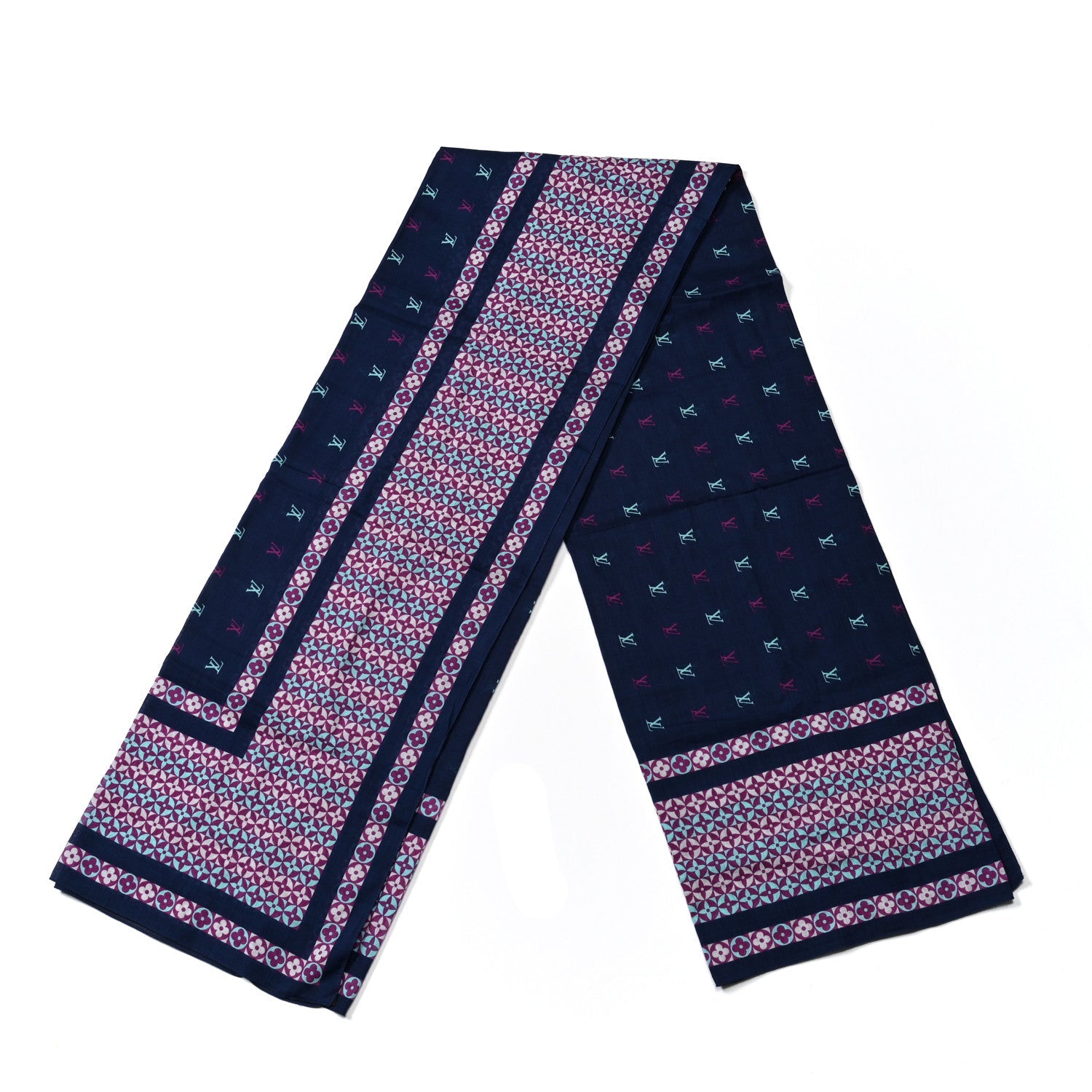 Cotton Monogram Shawl Multicolor