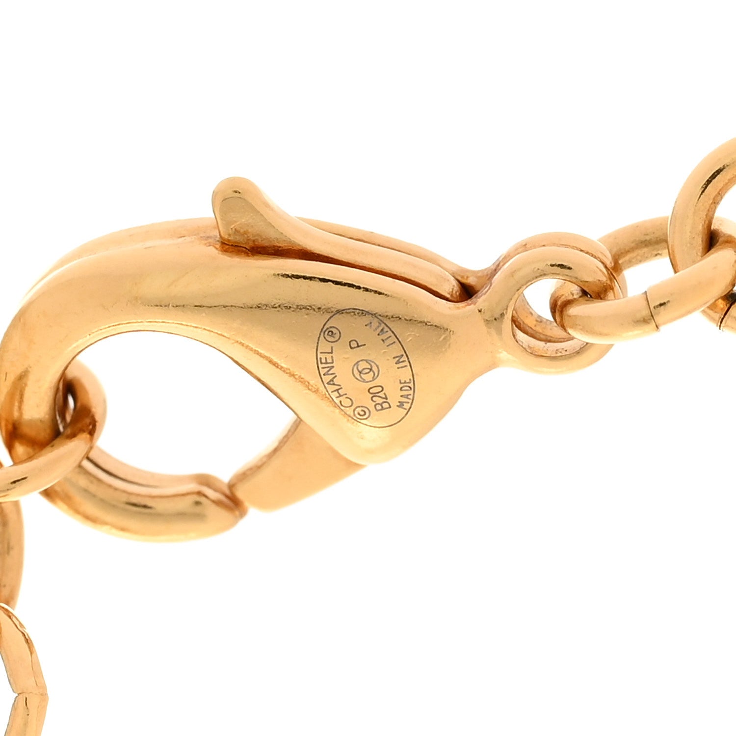Metal Crystal 90's Icon Logo Necklace Gold