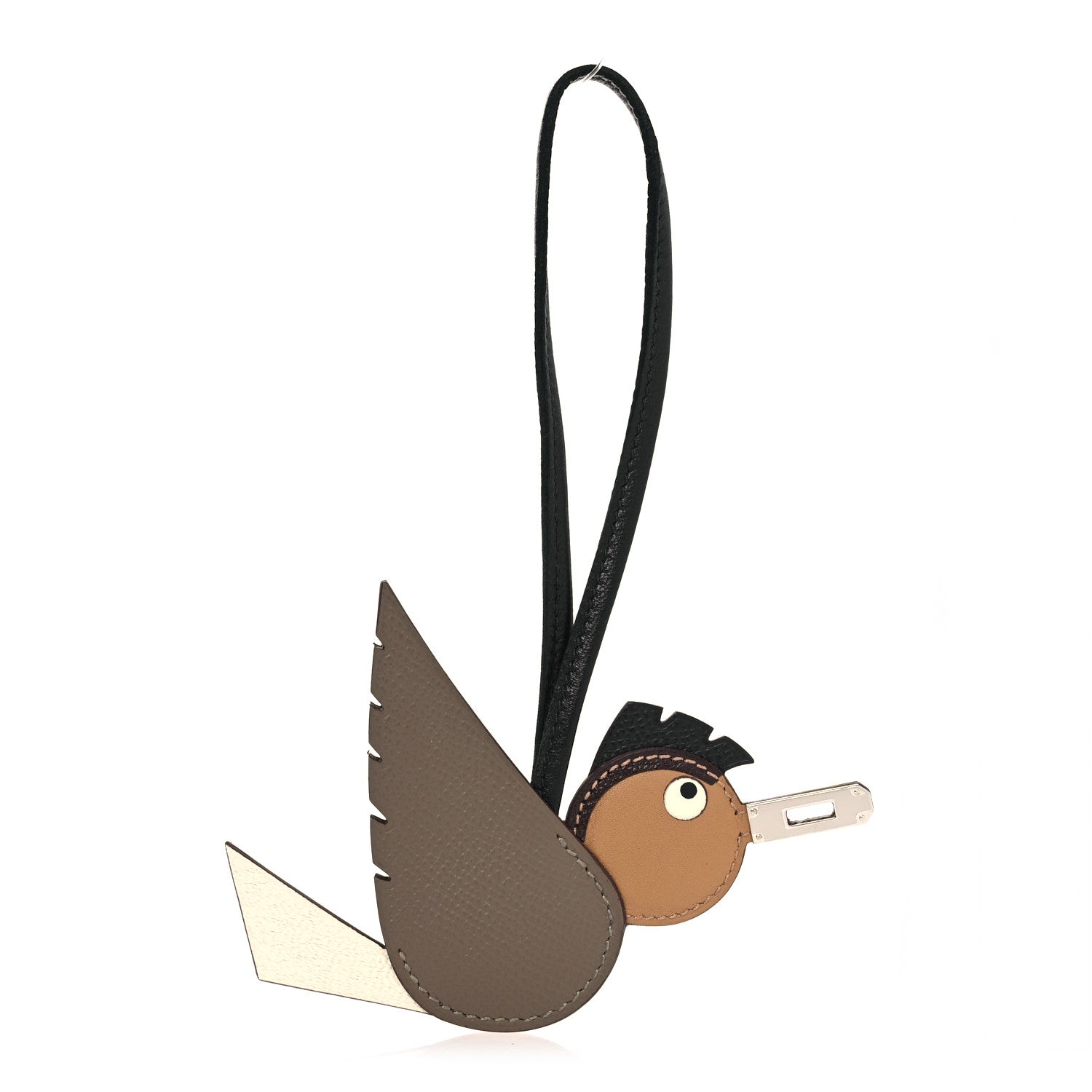 Epsom Swift Chevre Mysore Birdy Bag Charm Etoupe Nata Biscuit Rouge Sellier Black