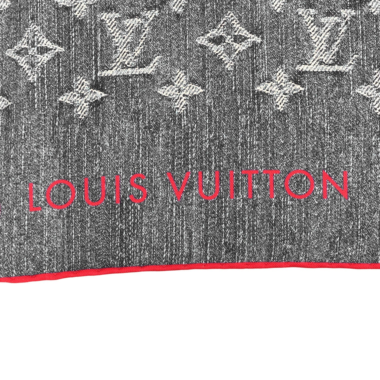 LV X TM Silk Monogram Cerises Square Scarf 90 Denim Blue