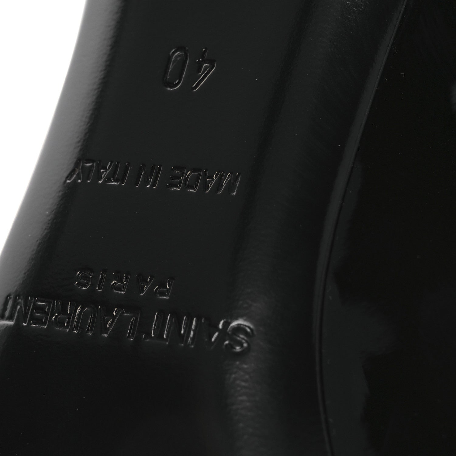 Patent Calfskin Opyum 110 Pumps 40 Black