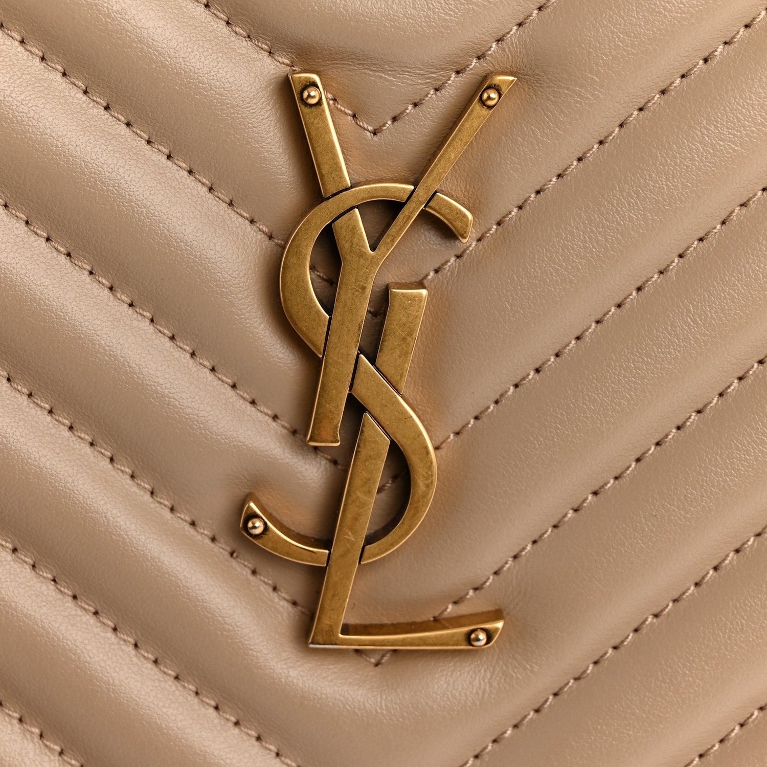 Calfskin Matelasse Monogram Lou Camera Bag Dark Beige