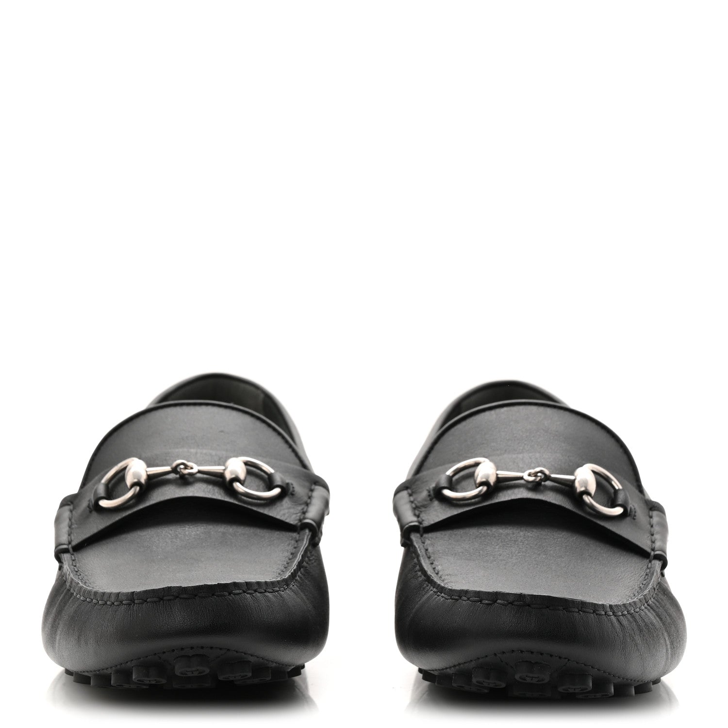 Soft Clove Calfskin Mens Horsebit Driver Loafers 9.5 Black