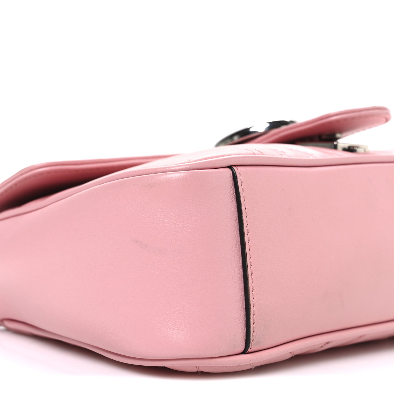 Calfskin Matelasse Small GG Marmont Shoulder Bag Wild Rose