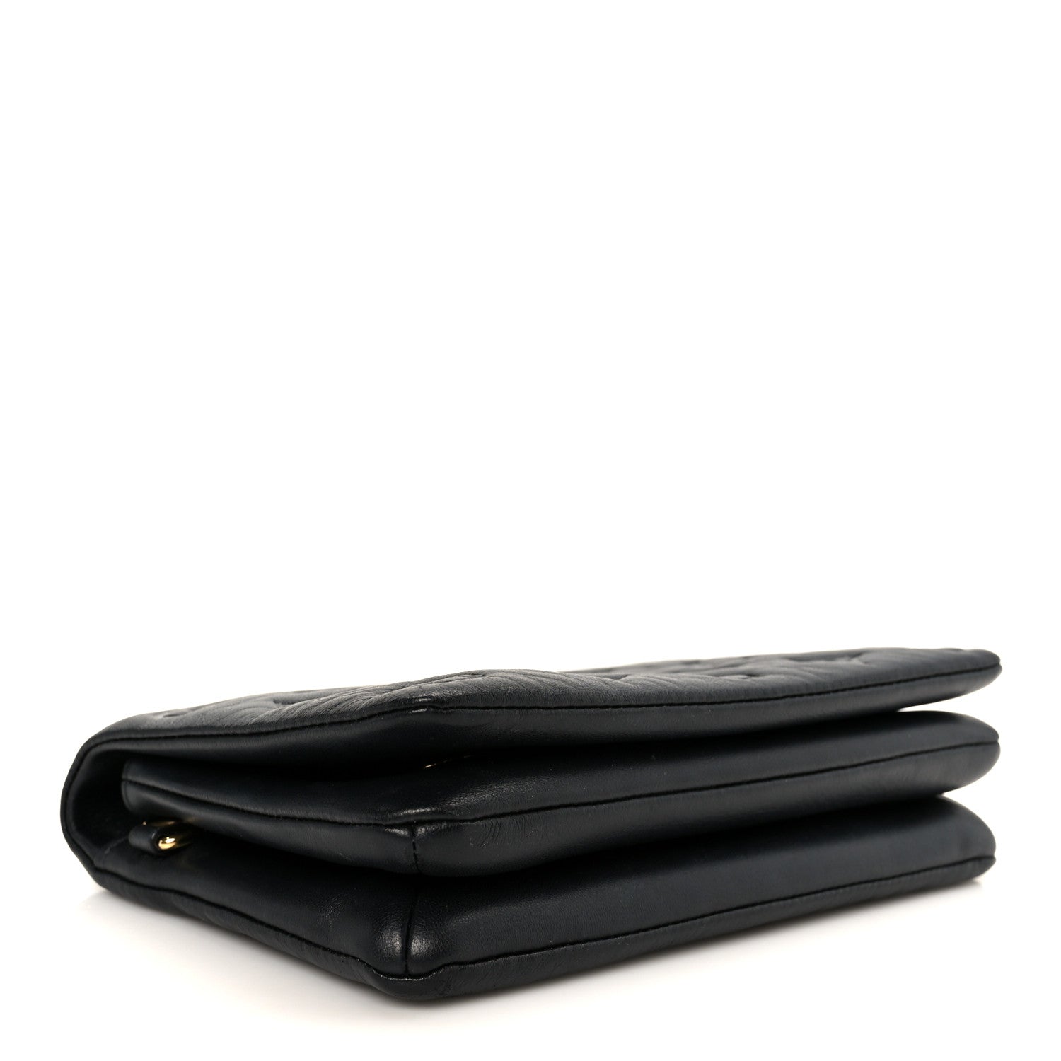 Lambskin Embossed Monogram Pochette Coussin Black
