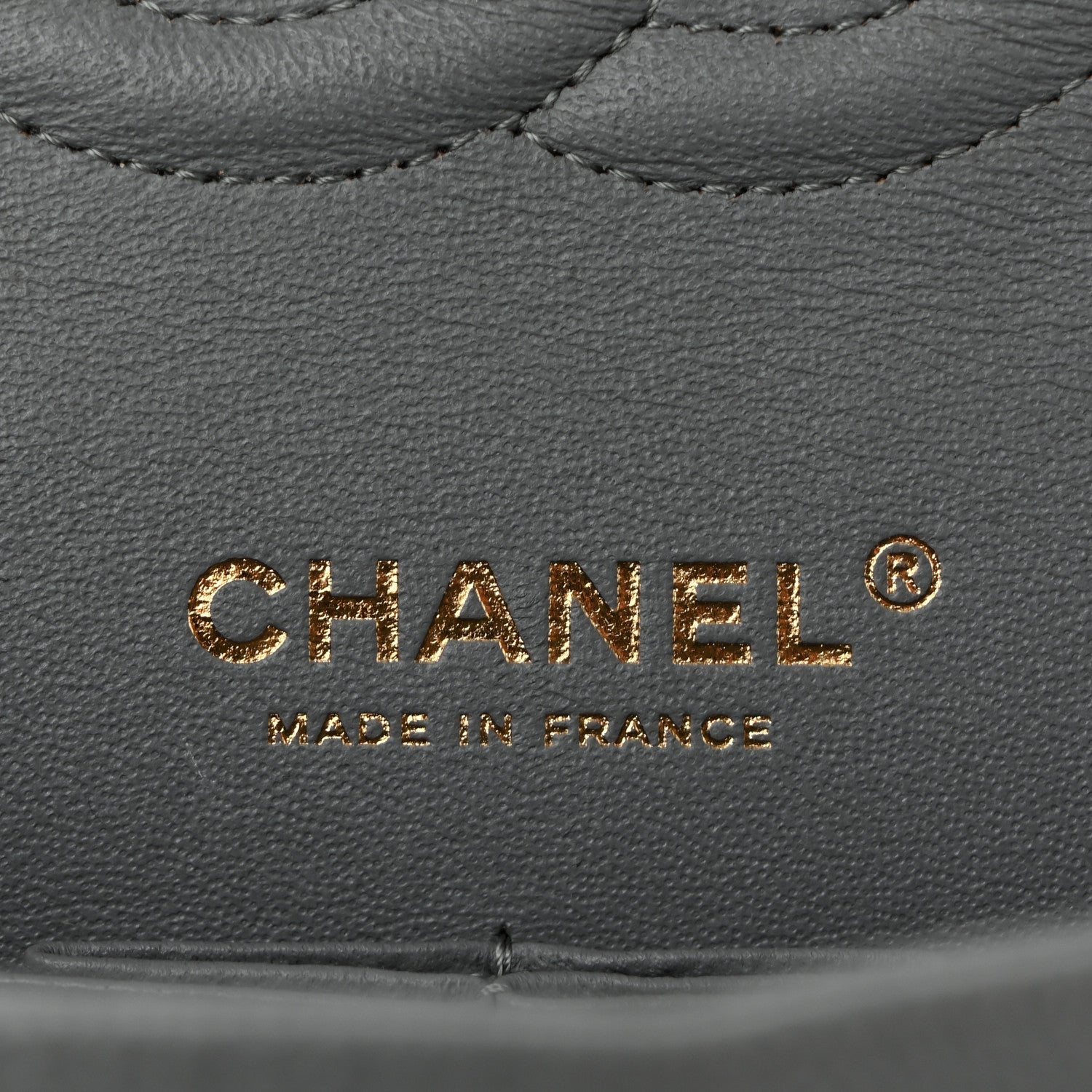 Caviar Quilted Medium Double Flap Grey