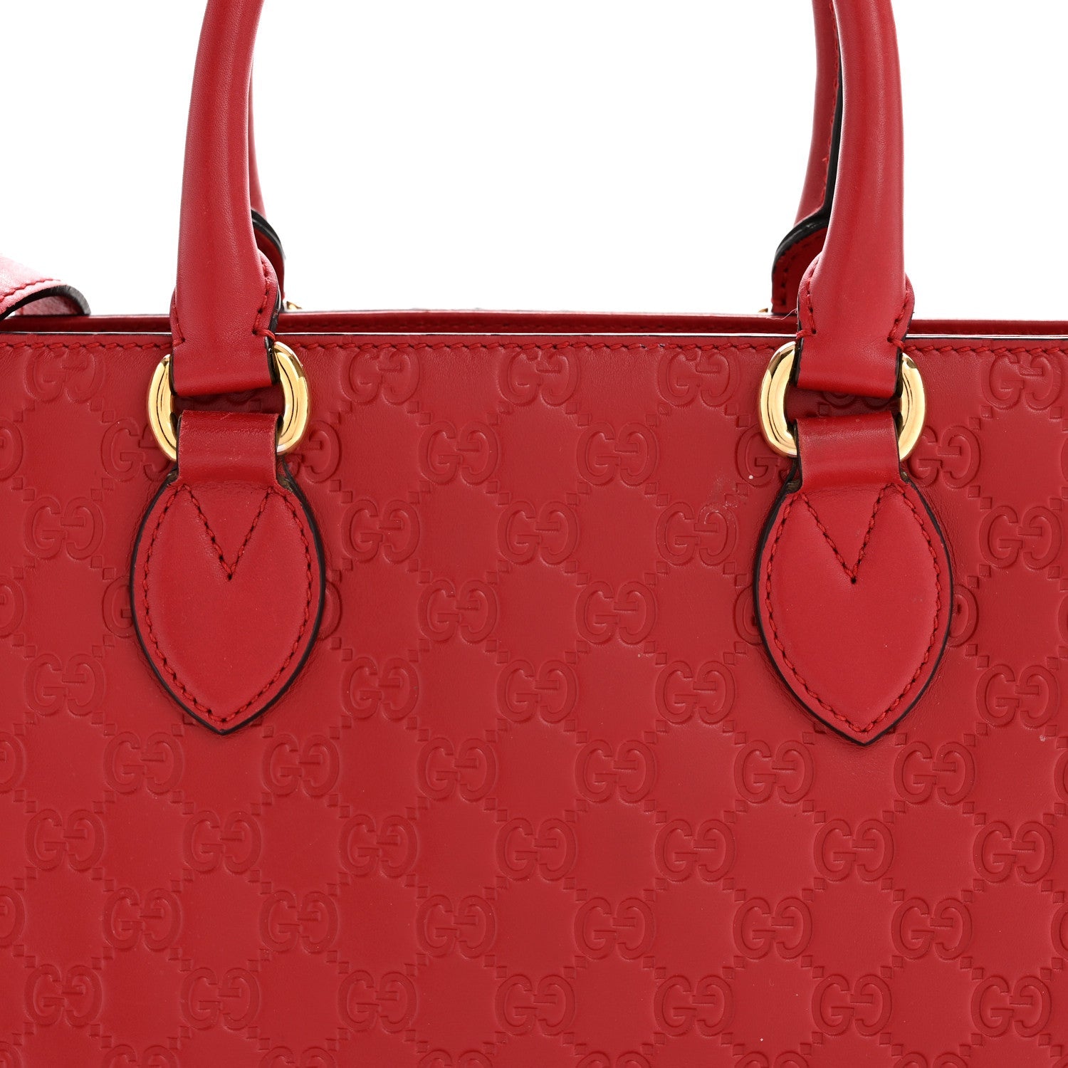 Soft Guccissima Signature Top Handle Tote Bag Red