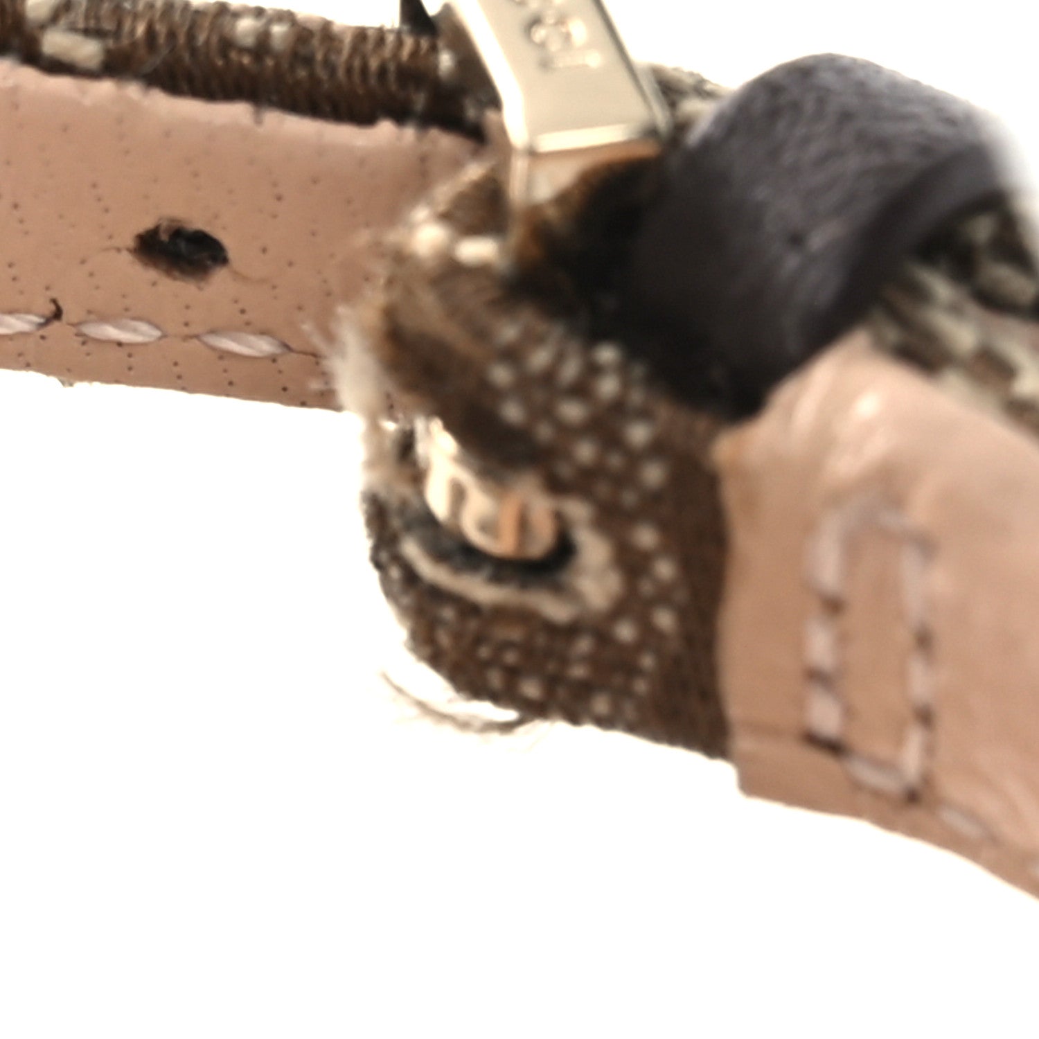 Monogram Nappa Chalotte Horsebit Ankle Strap 75mm Flatform Sandals 35.5 Beige Ebony