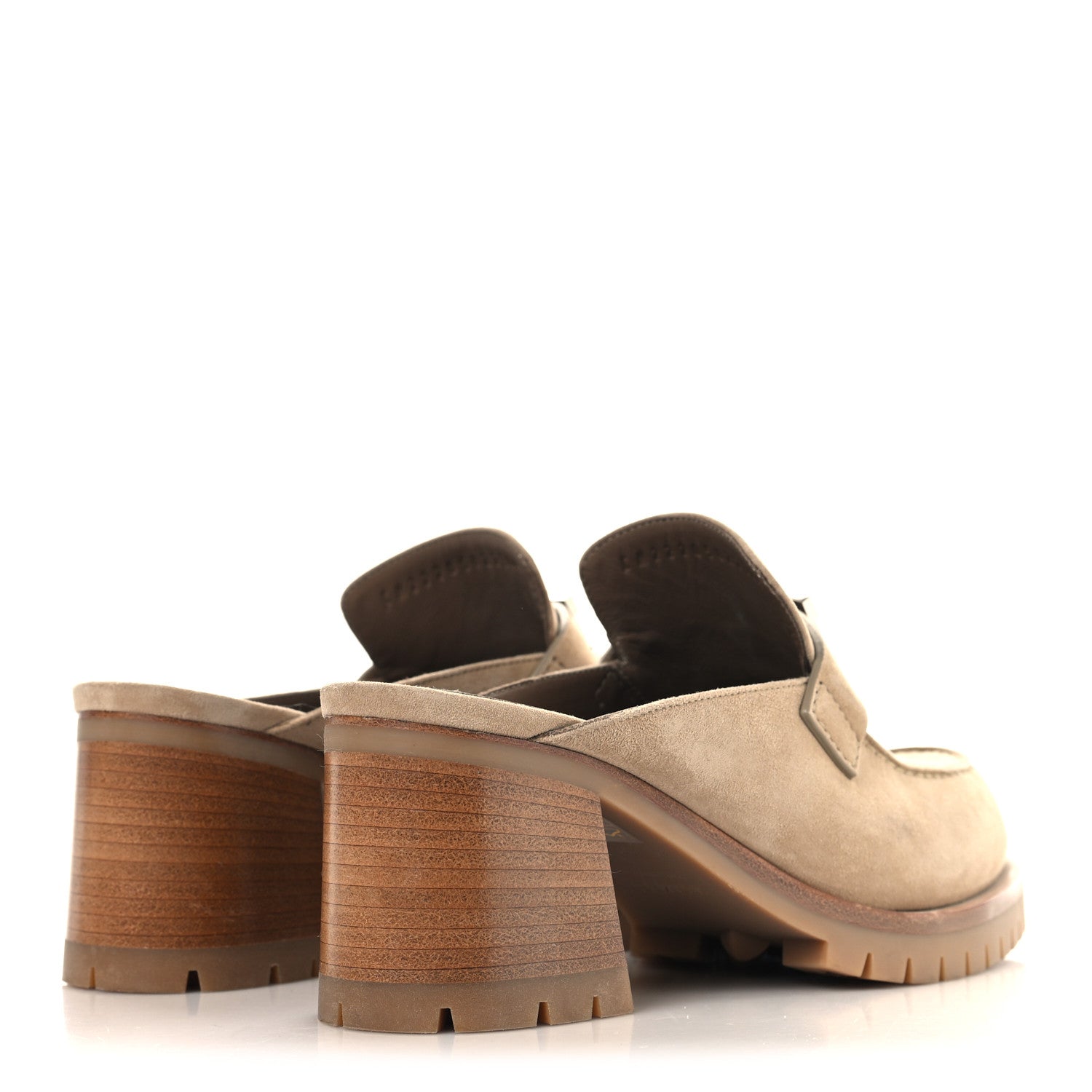 Suede Goatskin Flore 60 Mules 35.5 Beige