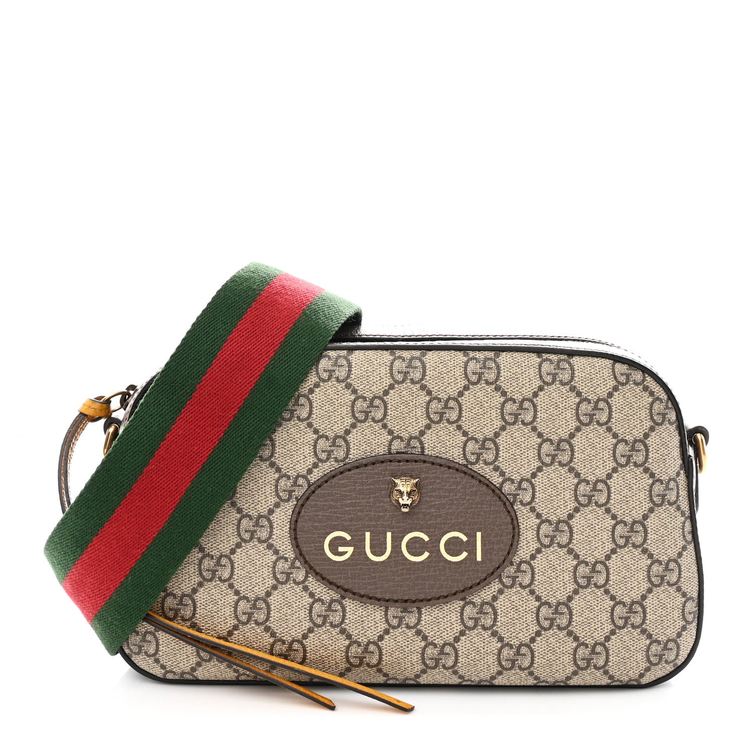 GG Supreme Monogram Web Neo Vintage Shoulder Bag Beige New Acero Crop