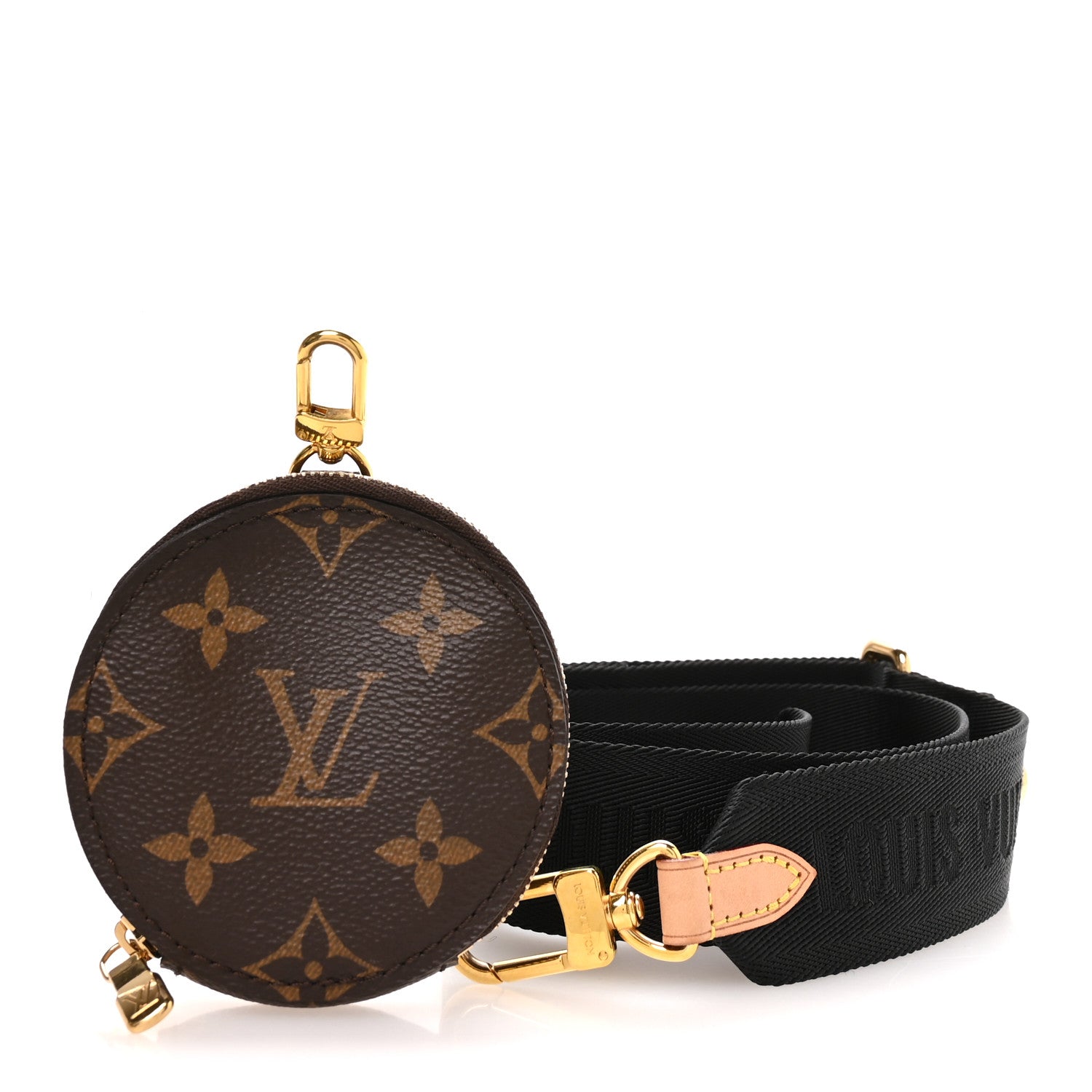 Monogram Multi Pochette Accessories Bandouliere Shoulder Strap Black