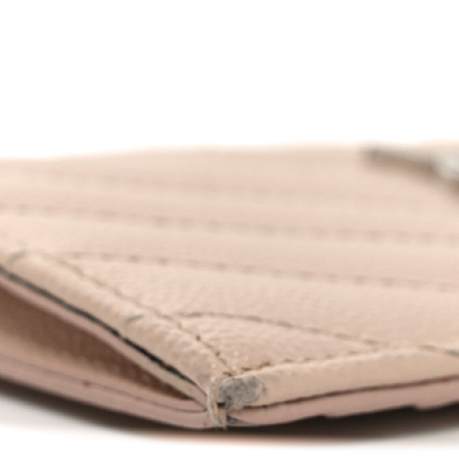 Grain De Poudre Matelasse Chevron Monogram Fragments Zippered Card Case Marble Pink