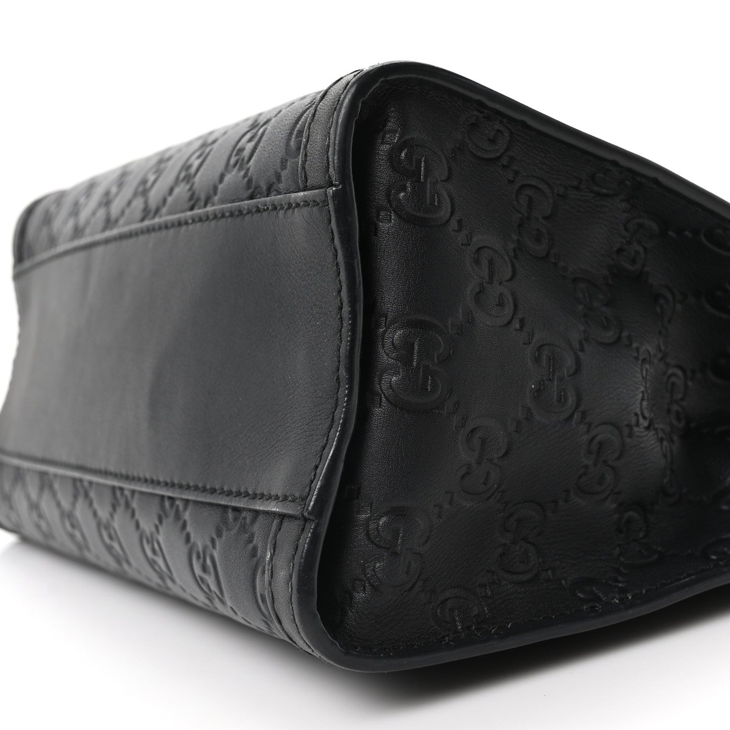 Guccissima Small Padlock Tote Black