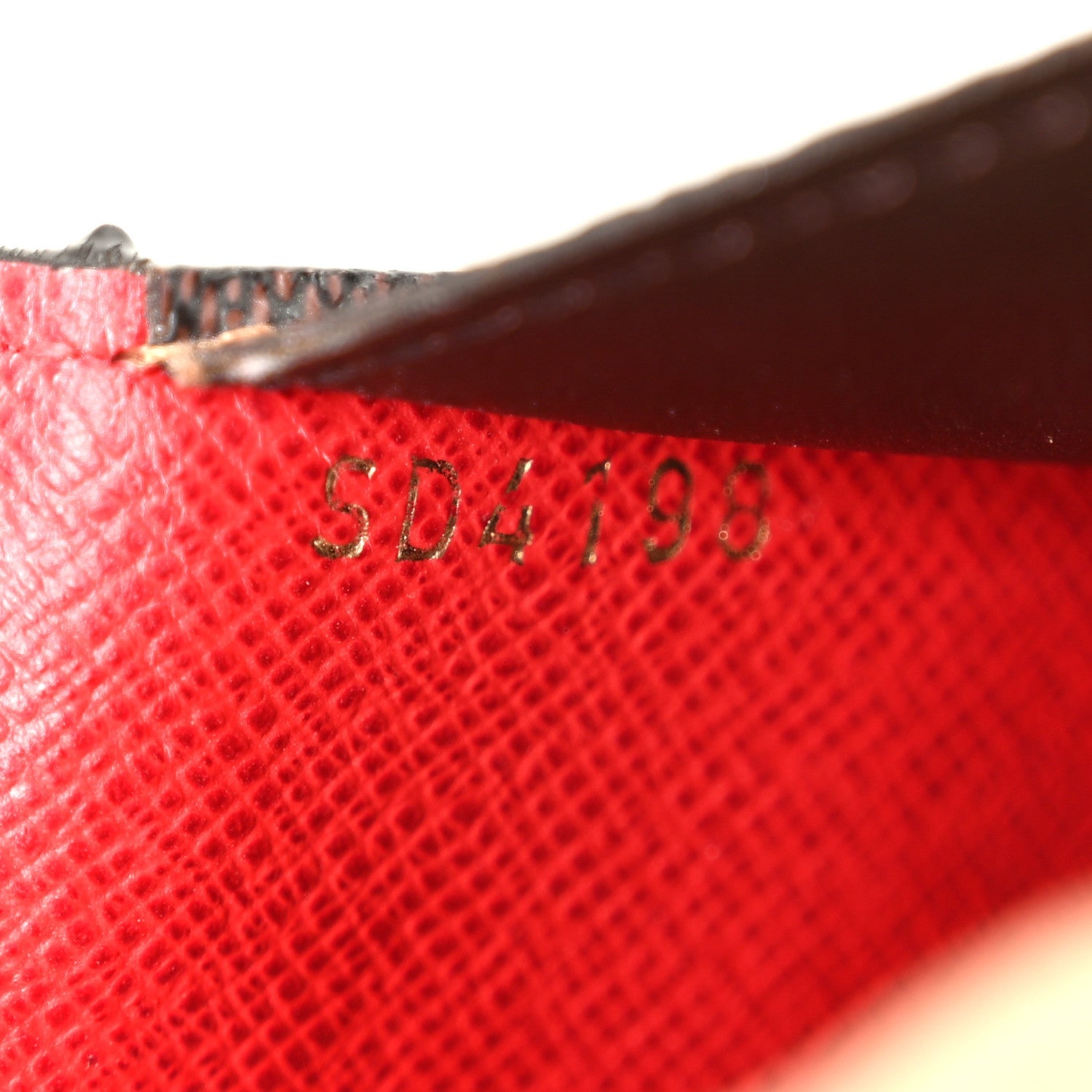 Damier Ebene Josephine Wallet Red