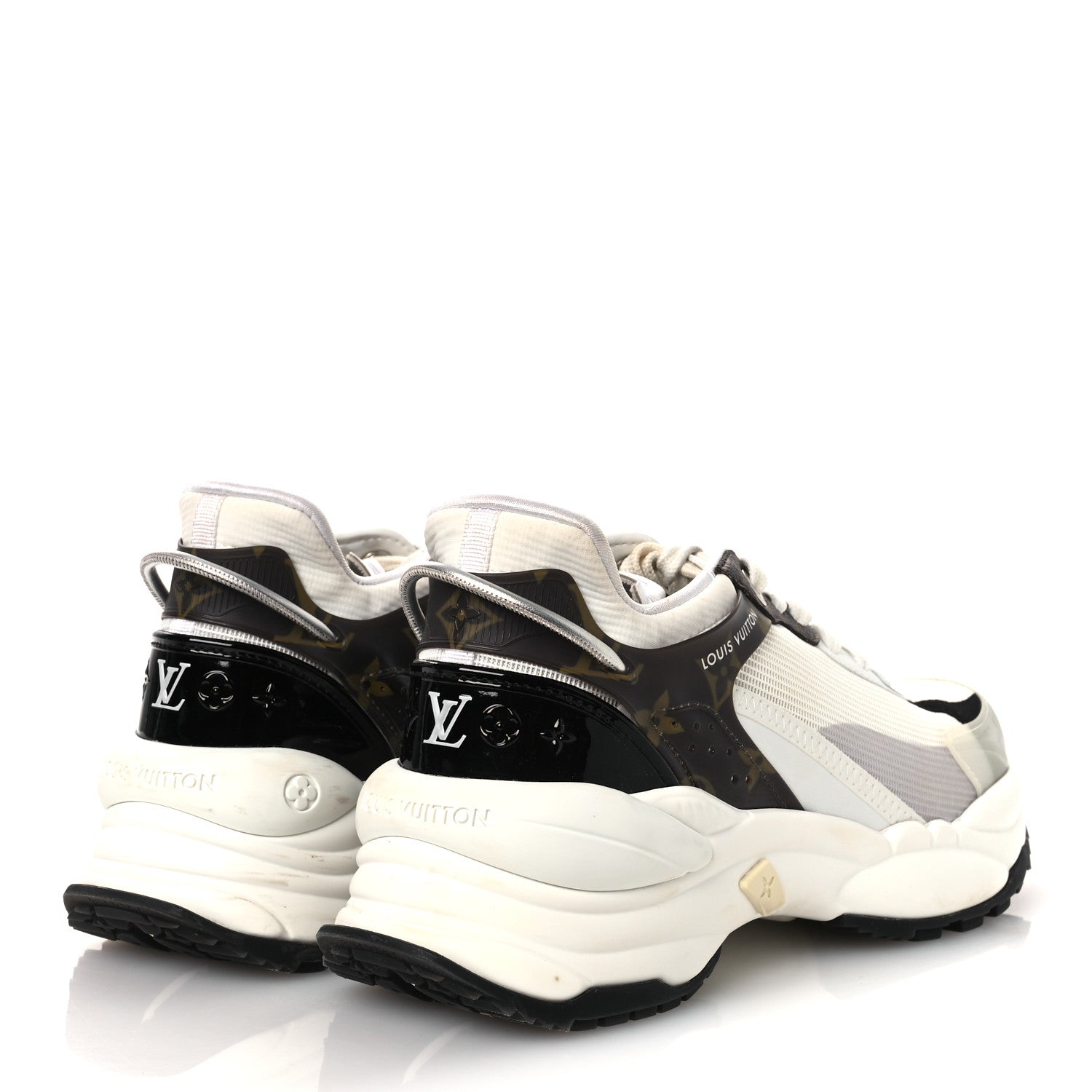 Monogram Calfskin Run 55 Sneakers 38 White