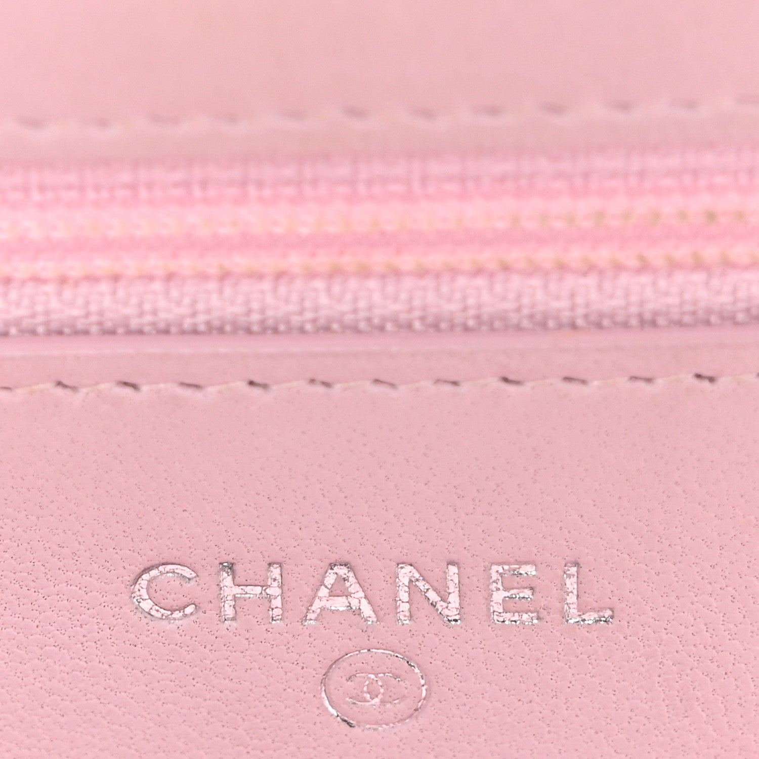 Lambskin Quilted Diamond CC Wallet On Chain WOC Pink