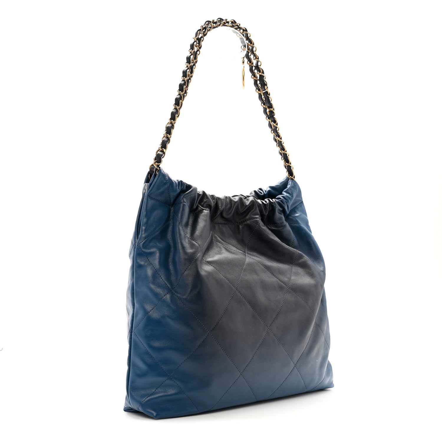 Shaded Calfskin Quilted Small Chanel 22 Blue Dark Blue