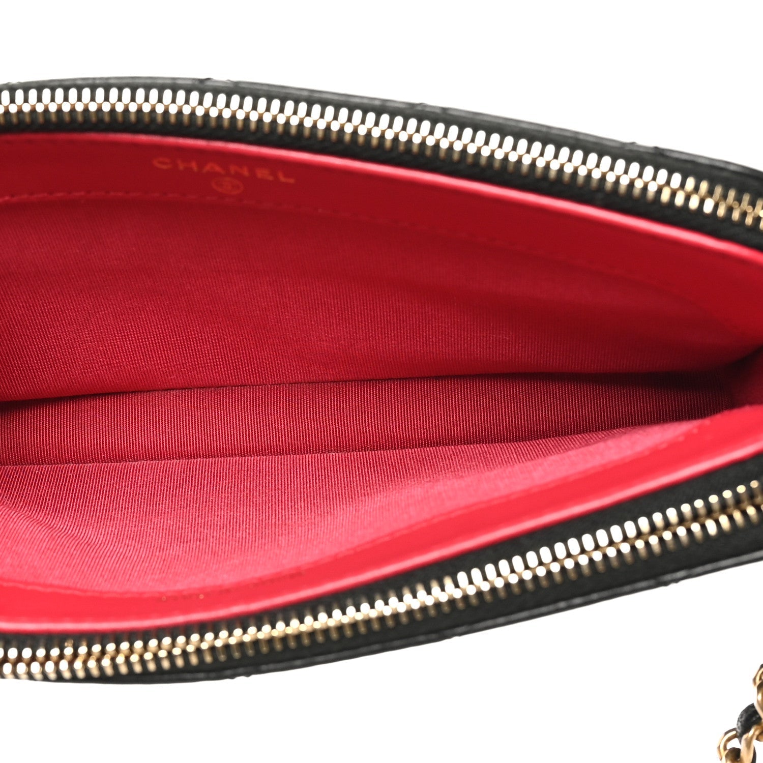 Lambskin Quilted Small Clutch With Chain Black