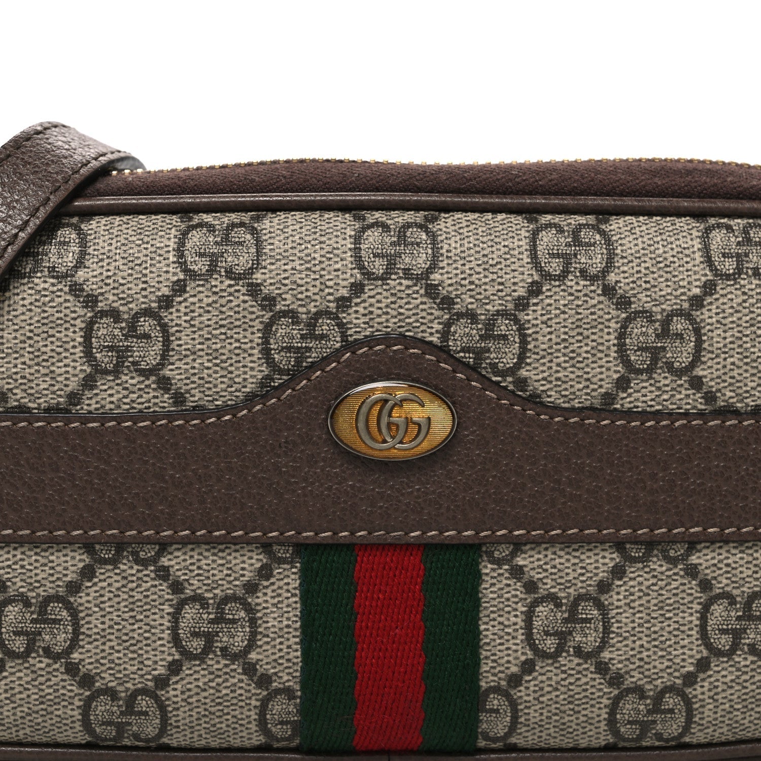 GG Supreme Monogram Web Mini Ophidia GG Bag Brown