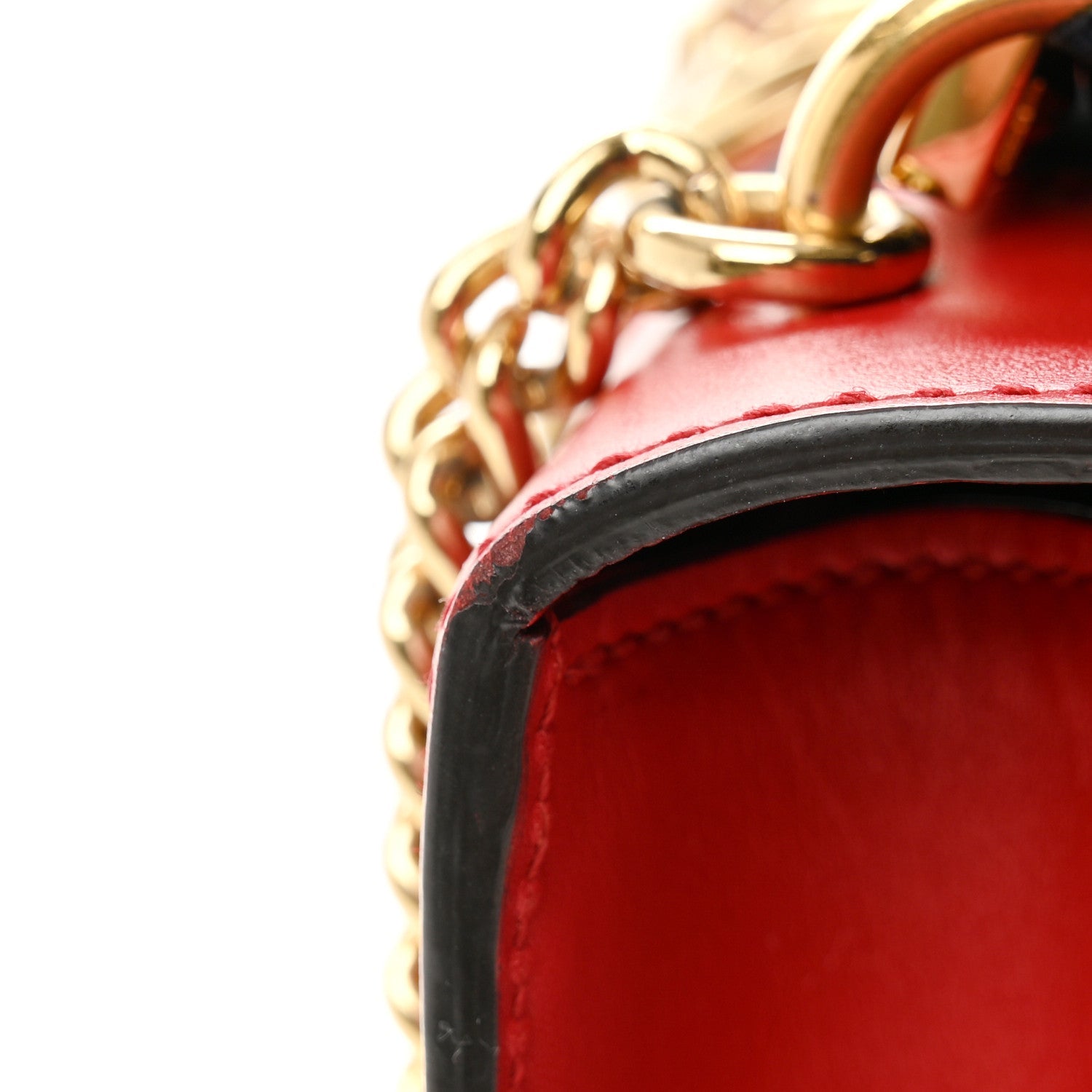 Calfskin Mini Sylvie Chain Shoulder Bag Hibiscus Red