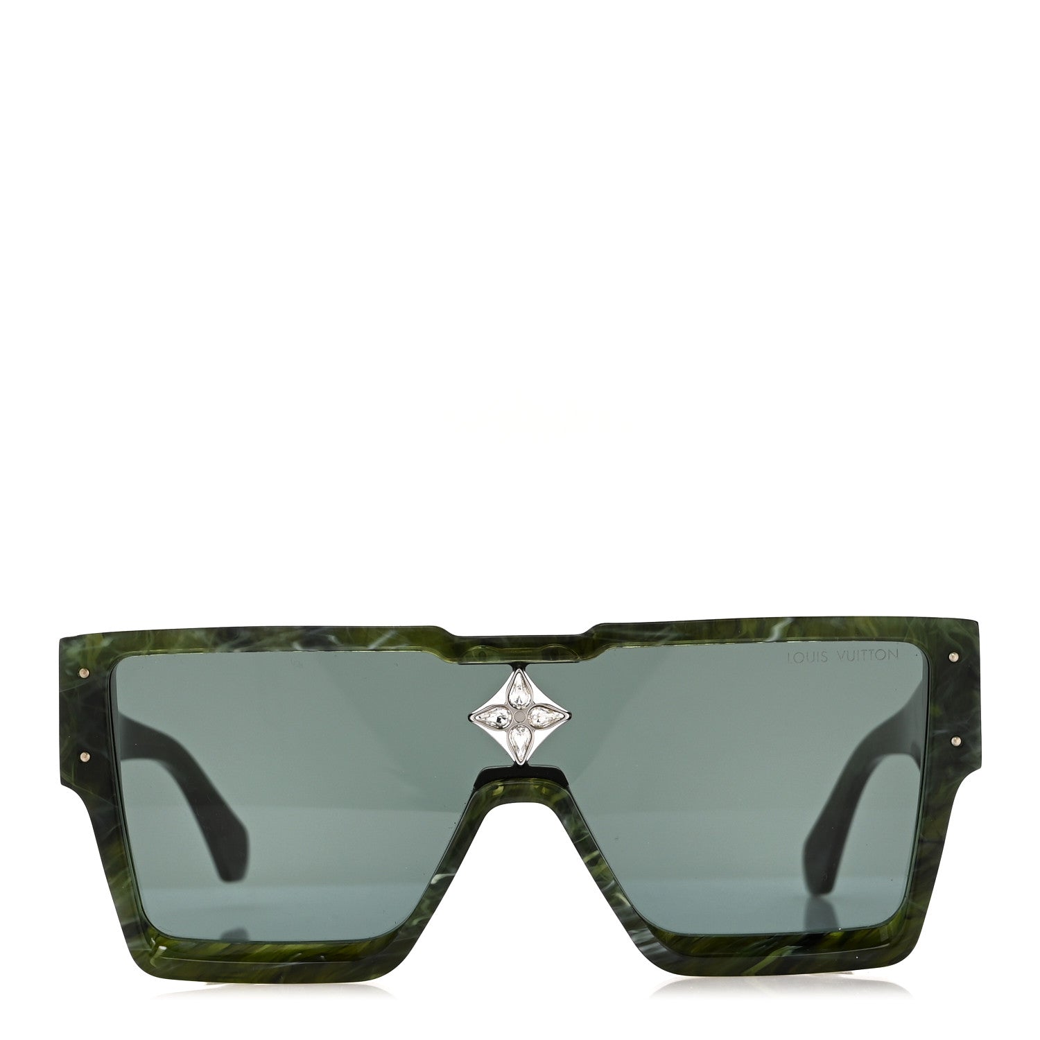 Acetate Marble Effect Swarovski Cyclone Sunglasses Z1552W Green