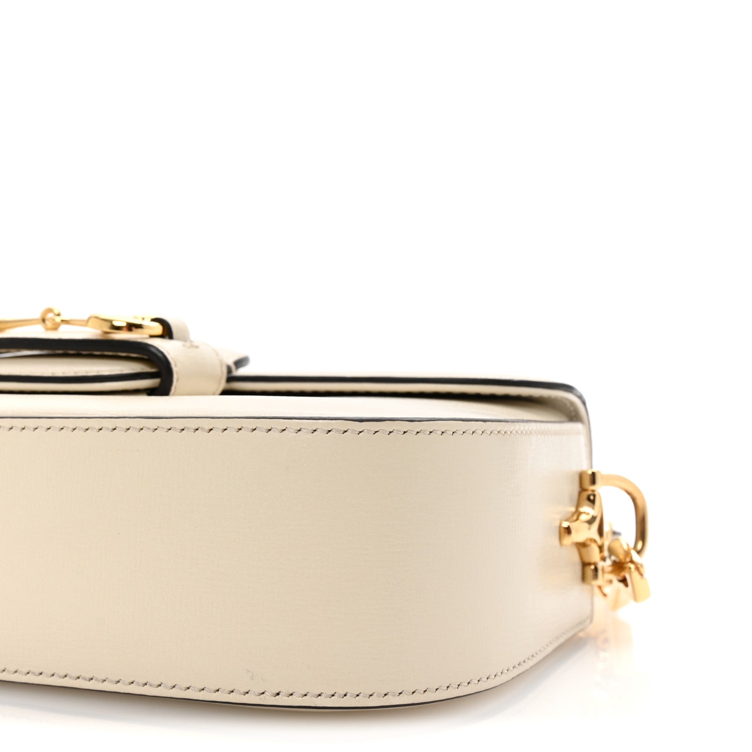 Azalea Calfskin Small Horsebit 1955 Chain Shoulder Bag Mystic White