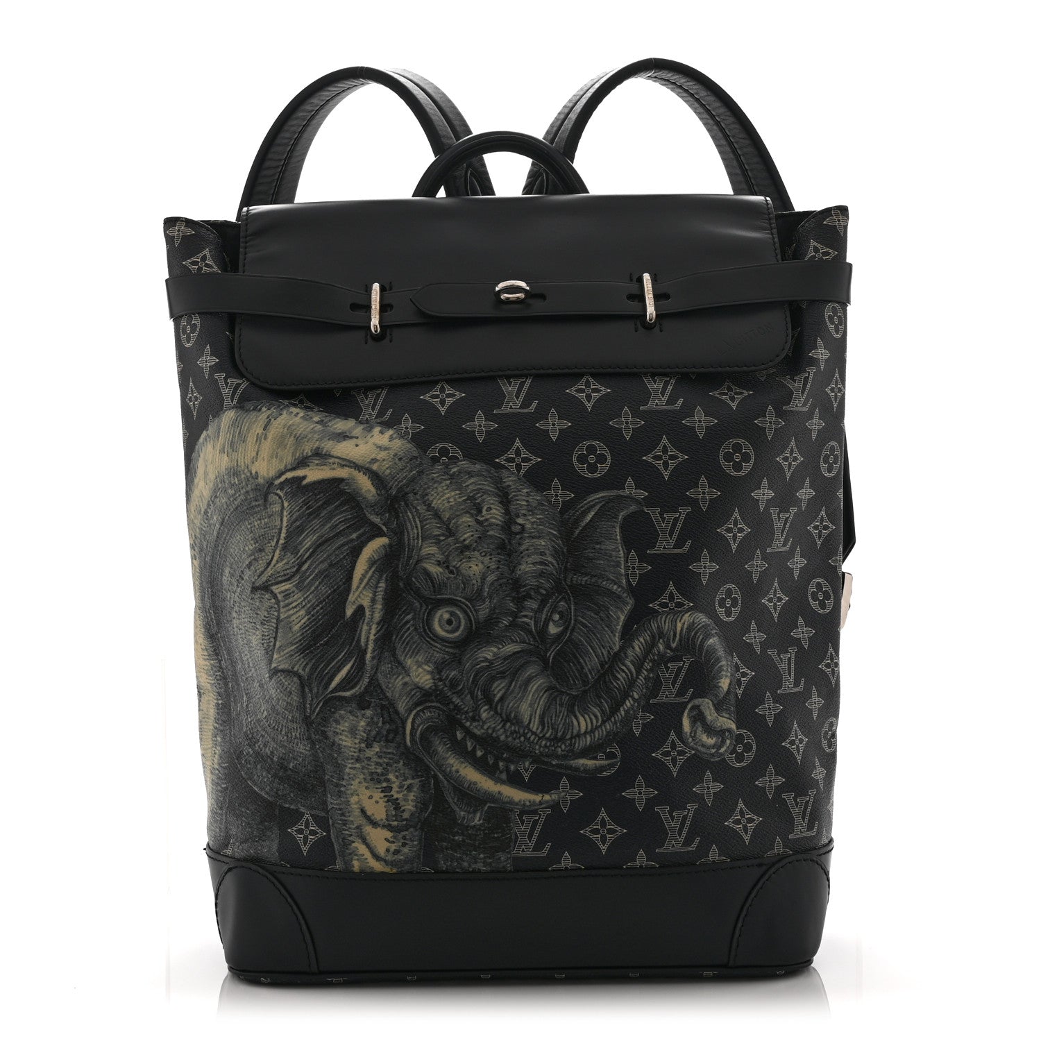 Savane Monogram Elephant Chapman Steamer Backpack Encre