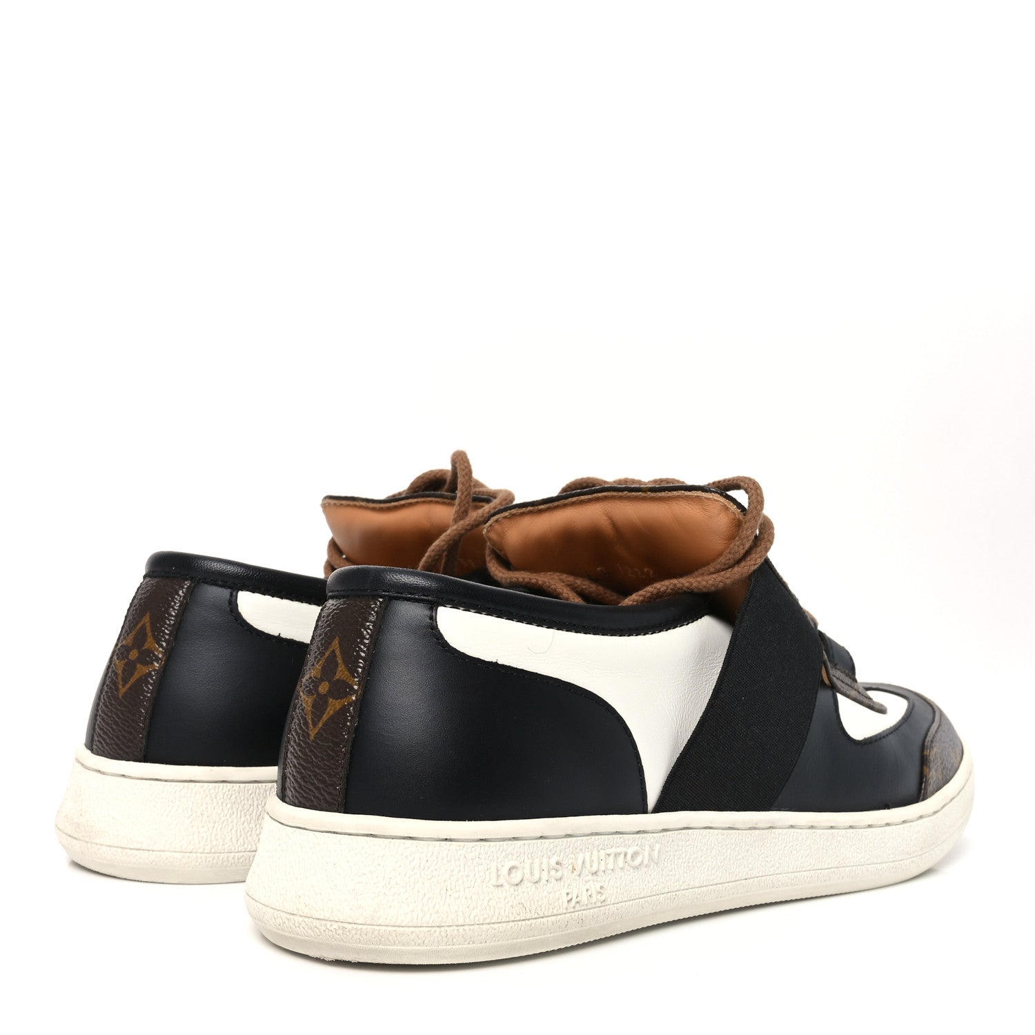 Monogram Calfskin Lous Sneakers 39 Black