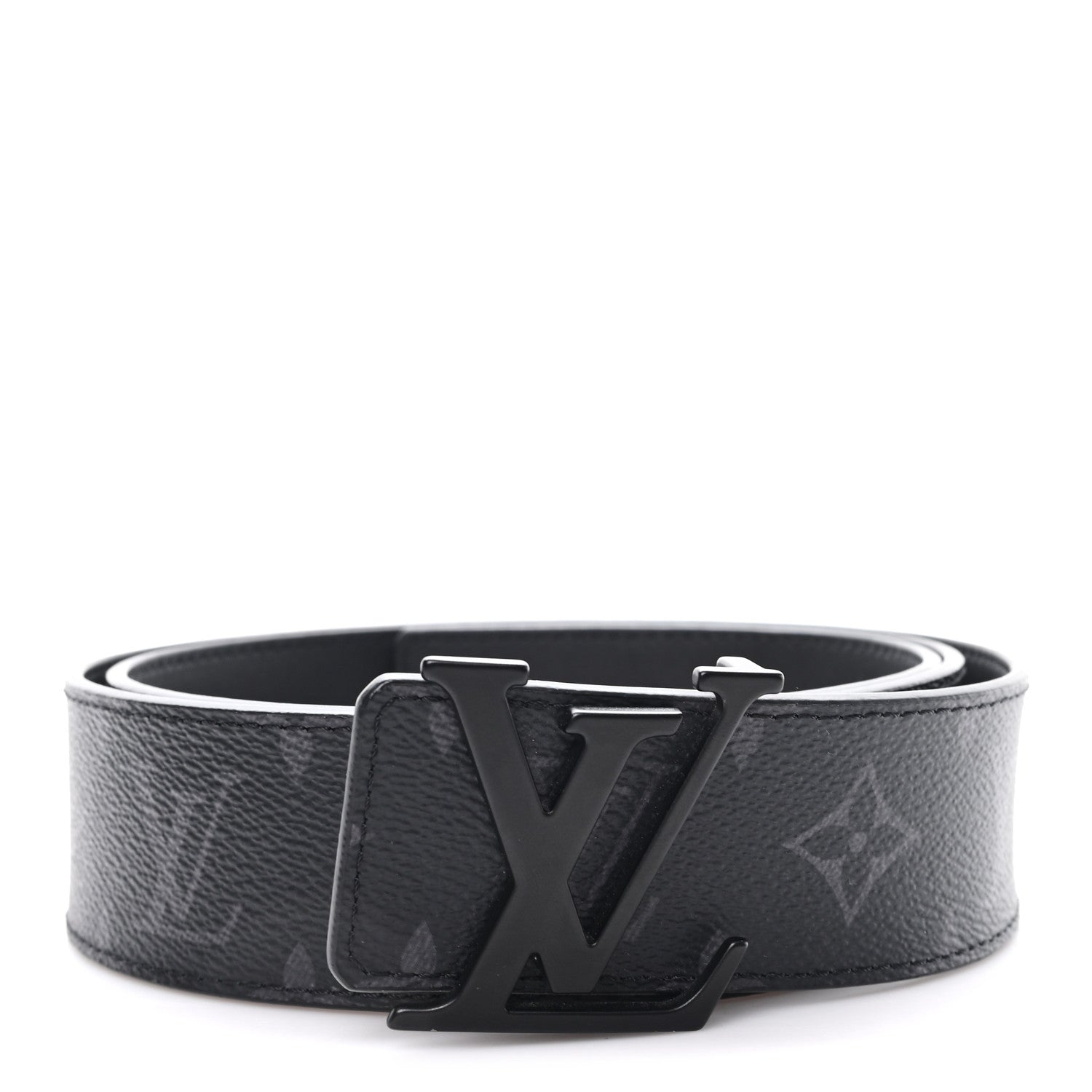 Monogram Eclipse Taigarama 40mm LV Initiales Reversible Belt 95 38 Black
