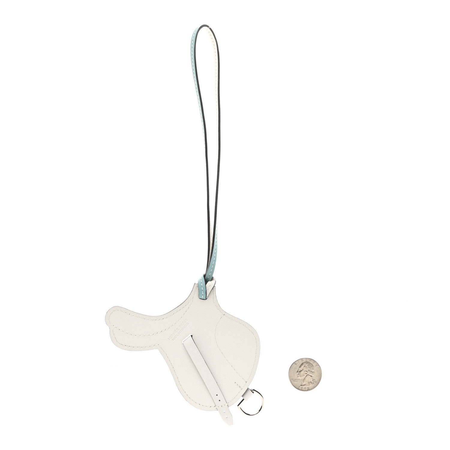 Swift Paddock Selle Horse Saddle Bag Charm Bleu Atoll White