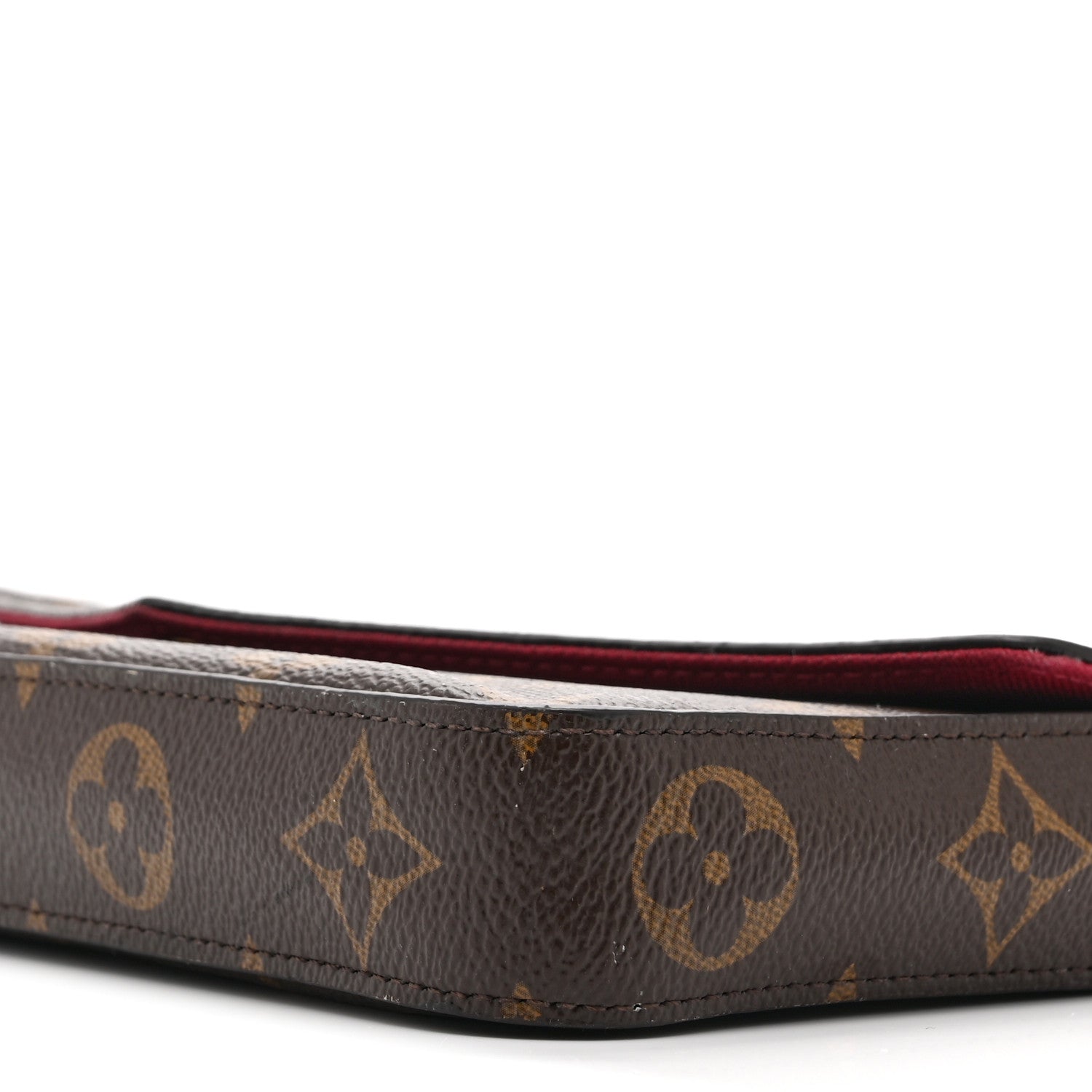 Monogram Pochette Felicie Chain Wallet Fuchsia