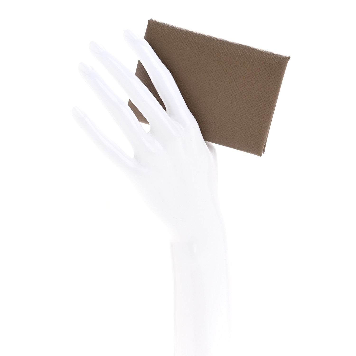 Epsom Calvi Duo Card Case Etoupe