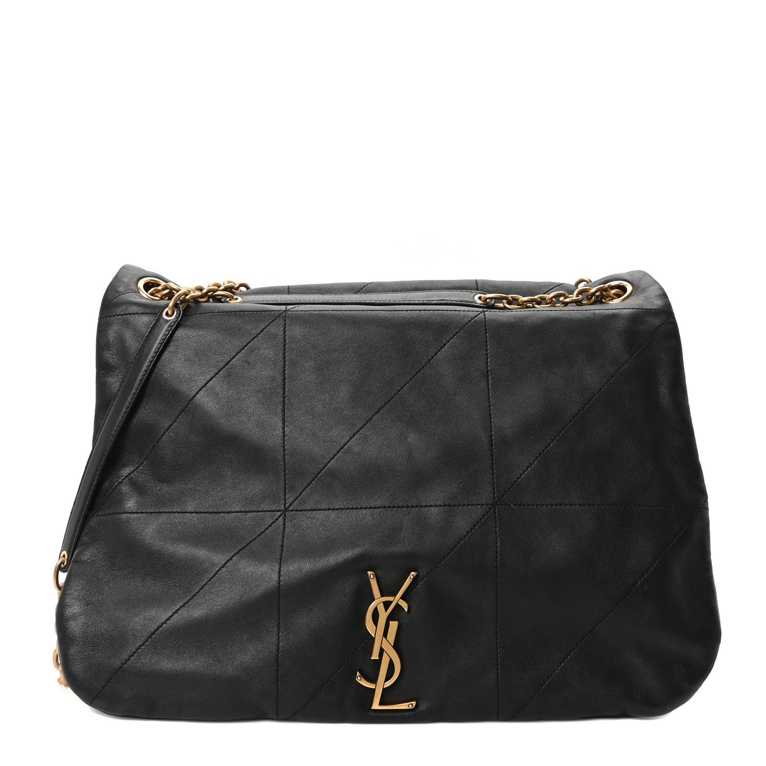 Lambskin Matelasse Monogram Large Jamie 4.3 Black