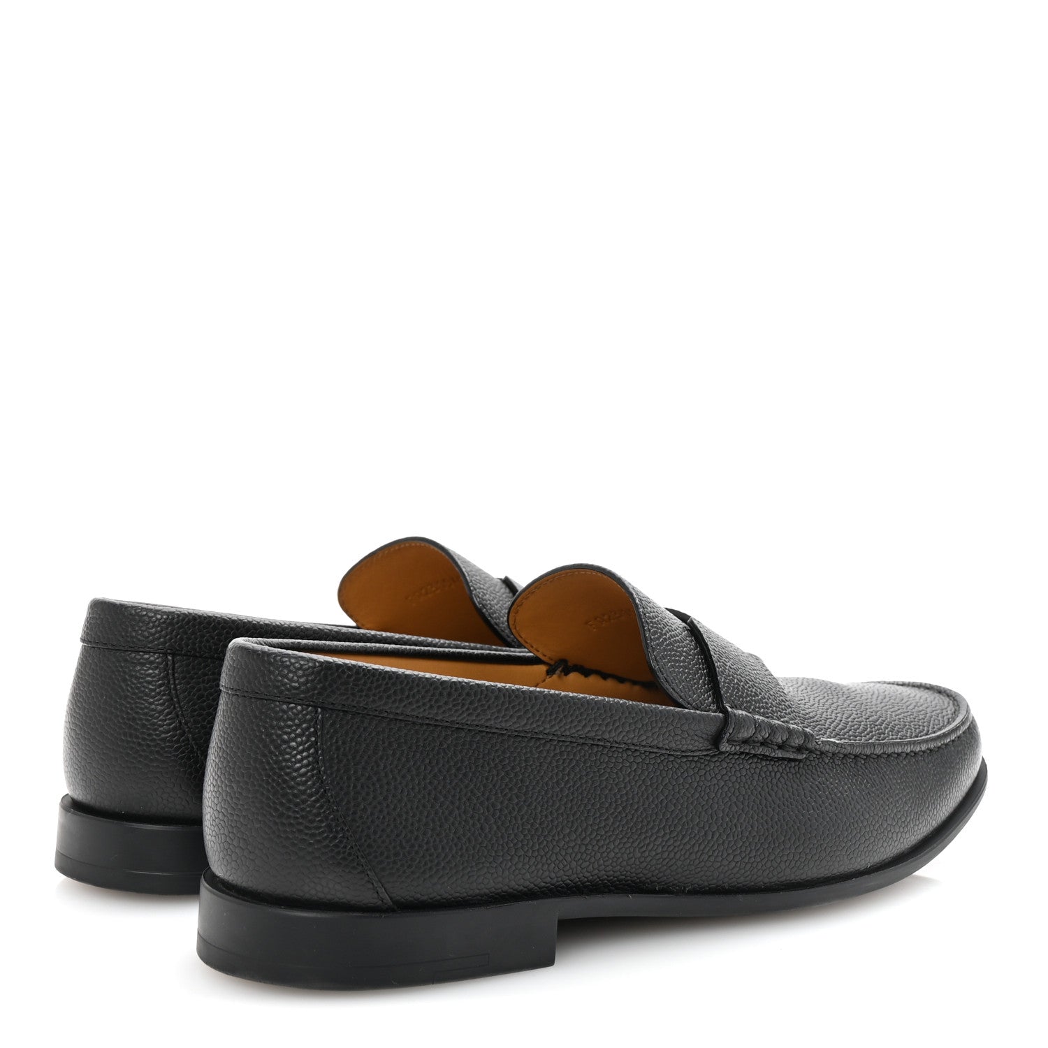 Grained Calfskin Mens Duke Loafer 42 Black