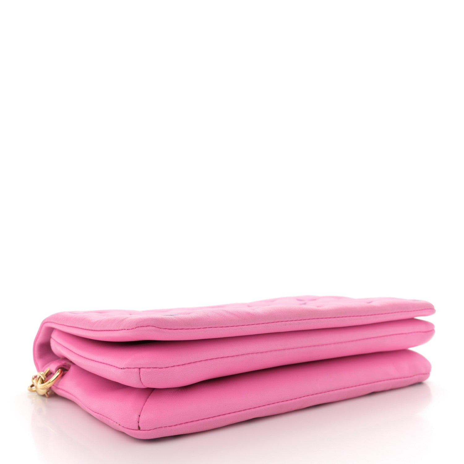 Lambskin Embossed Monogram Vuittamins Pochette Coussin Rose Violet
