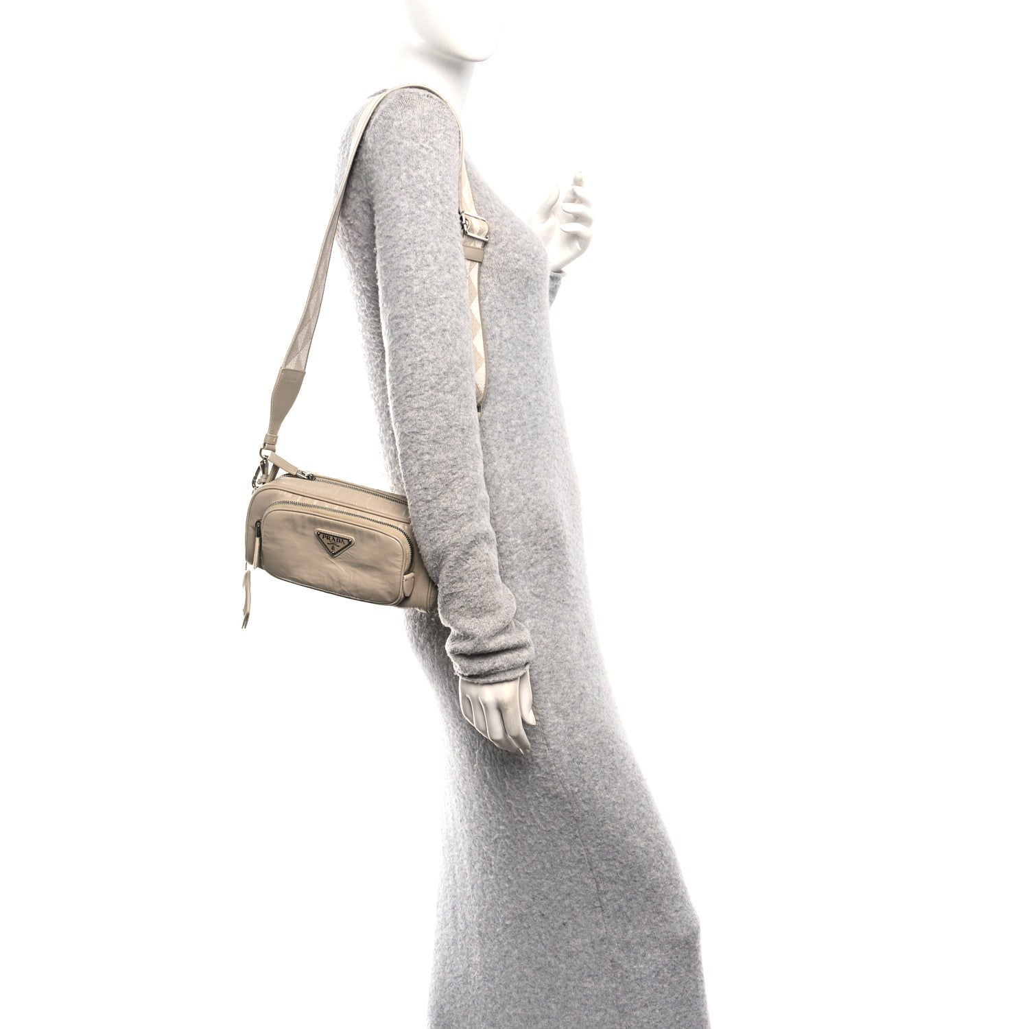 Nappa Antique Multi-Pocket Shoulder Bag Deserto